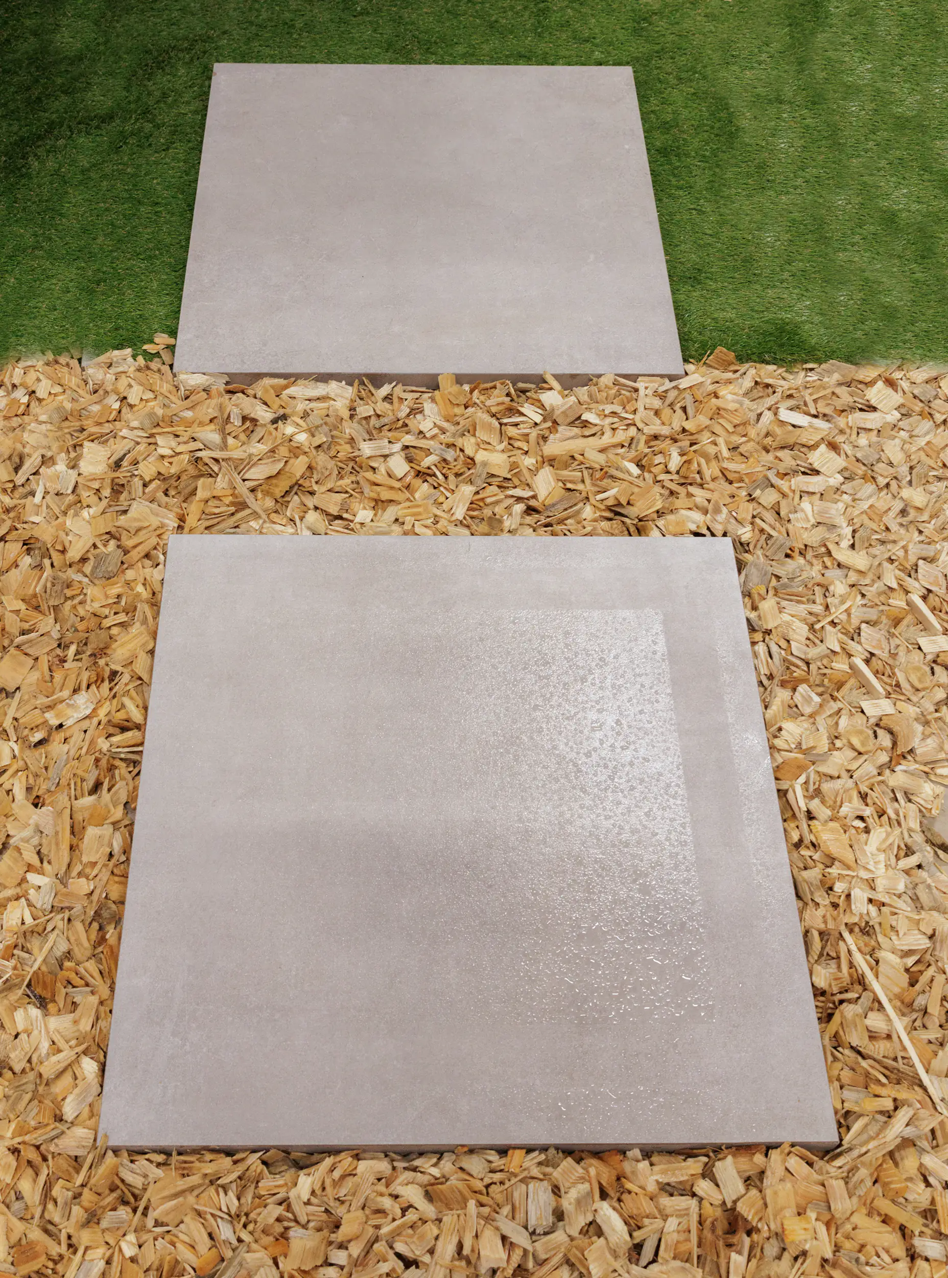 Terrassenplatte Feinsteinzeug Miami 60 x 60 x 3 cm grau-beige