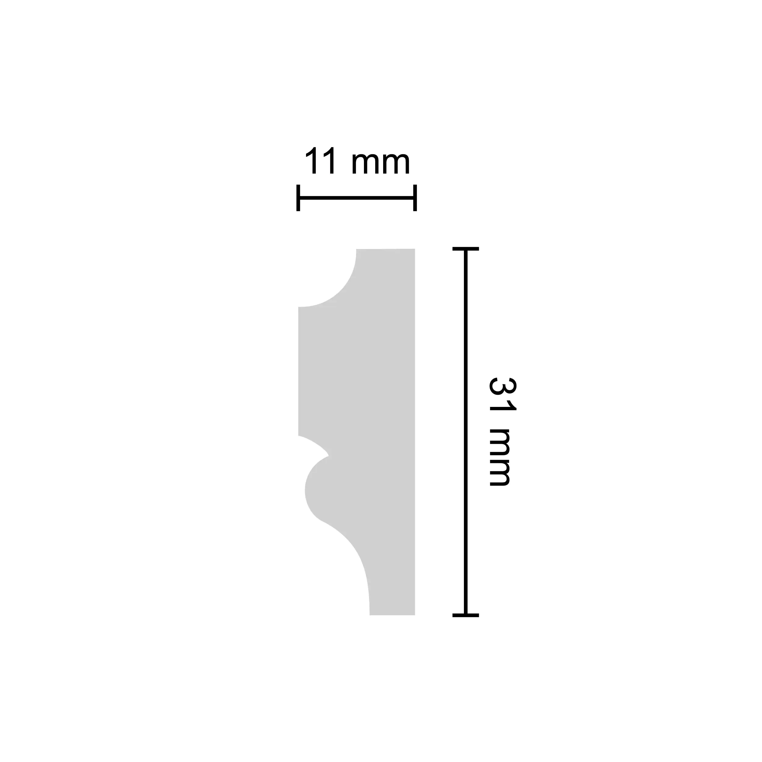 Decosa Wandleiste Marlene, 200 cm, 31 x 10 mm