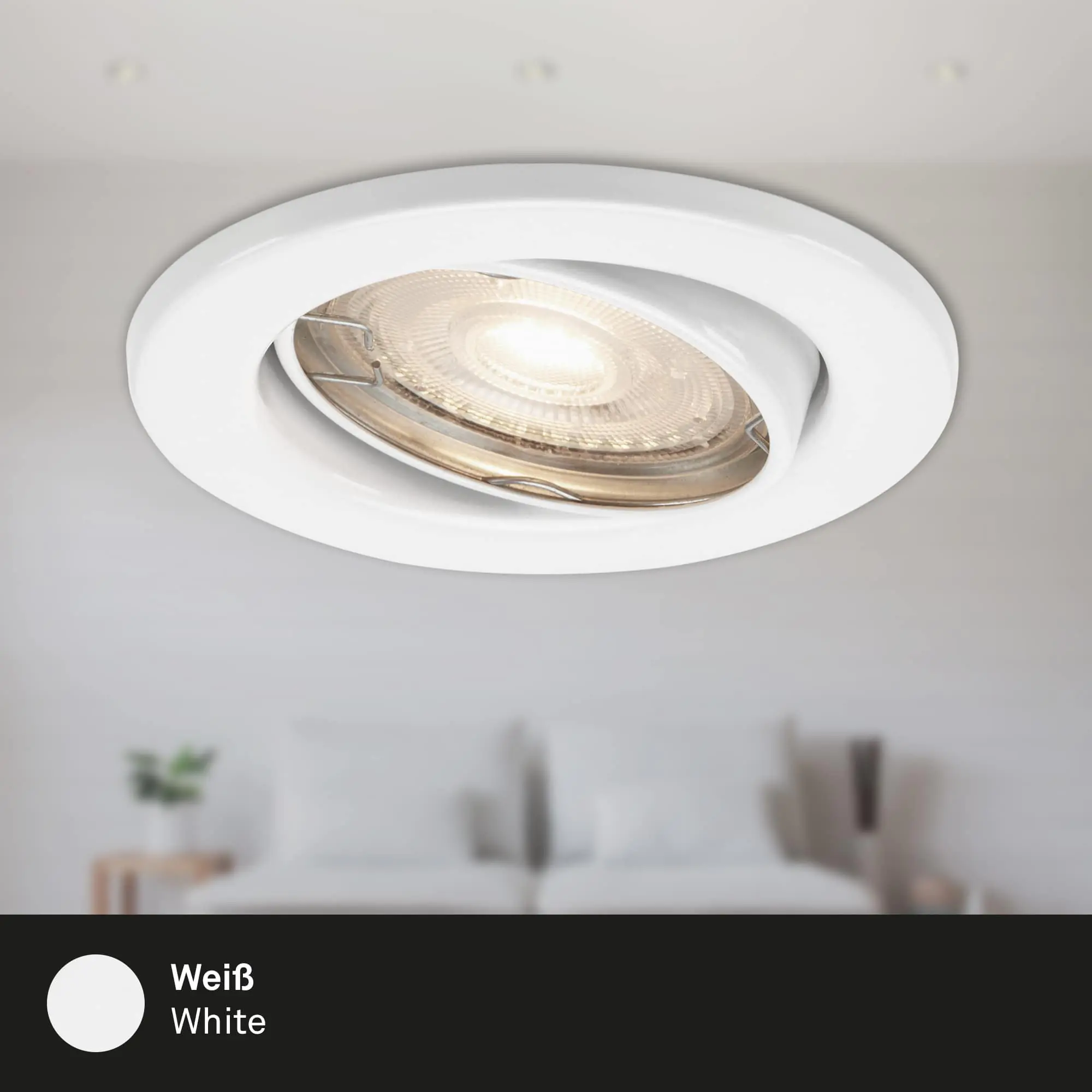 Di-Ka LED Einbauleuchte Sten 3er Set weiß Ø 8,6 cm GU10, warmweiß