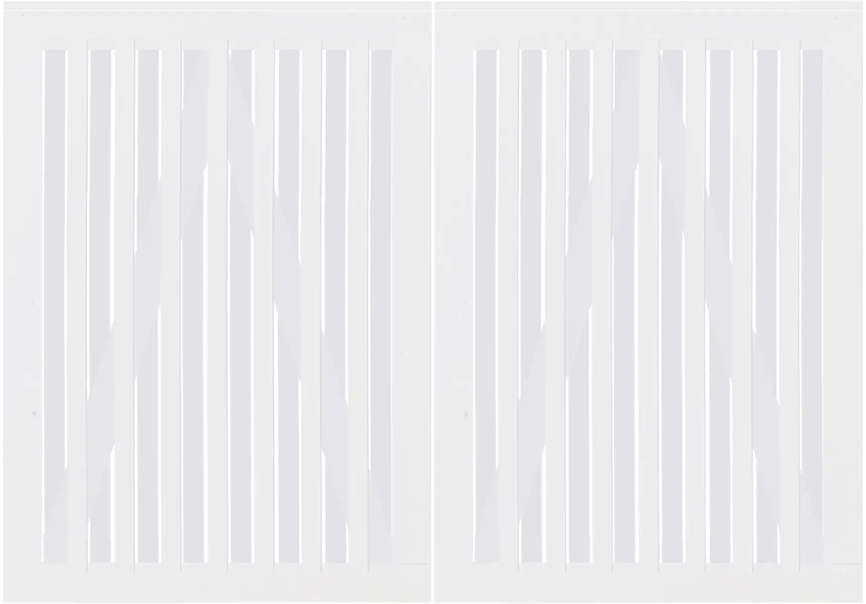 Plus Doppeltor Nagano 200 x 140 cm RAL 9010 Weiß