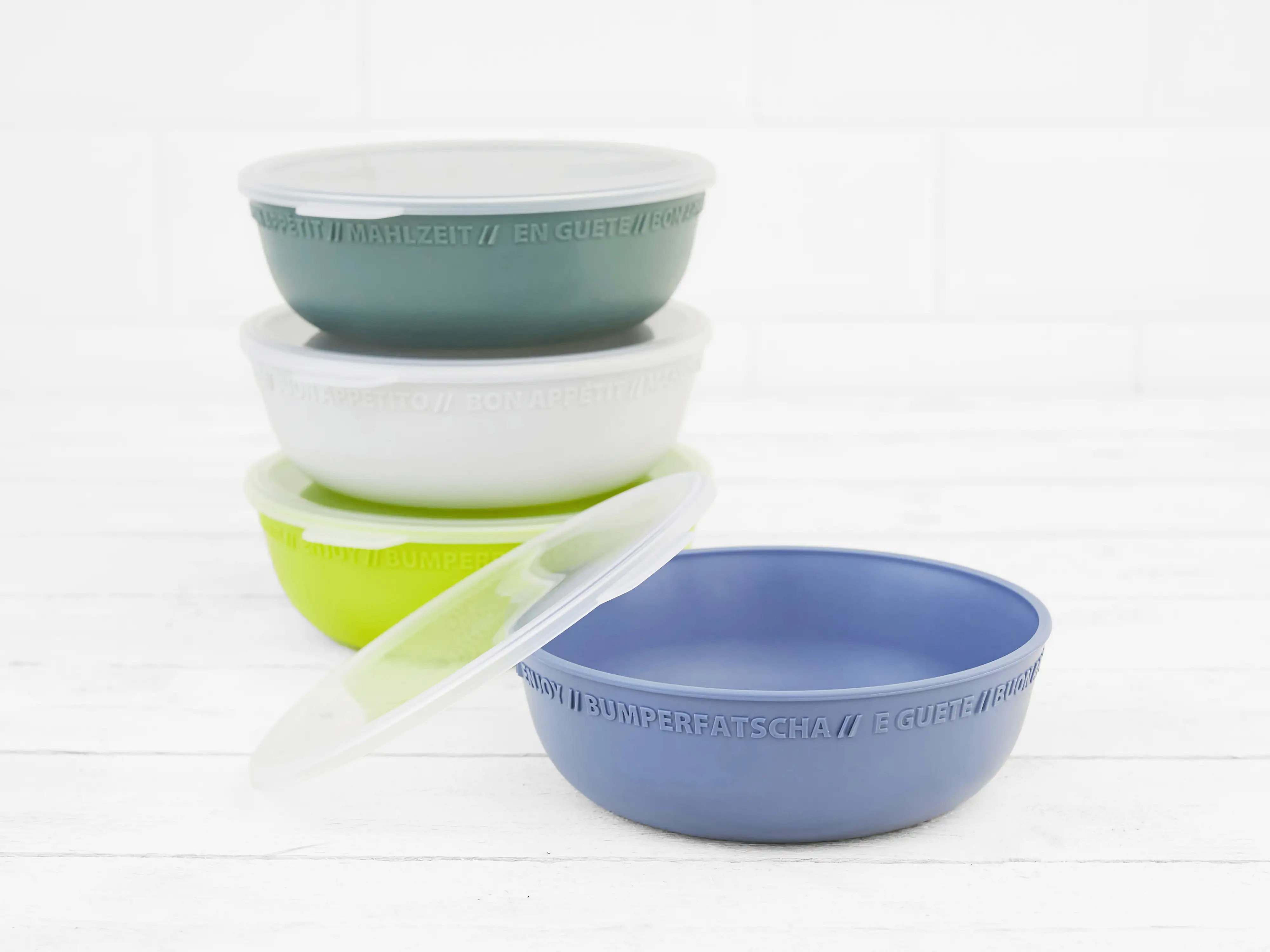 Rotho Schüssel mit Deckel 0,35 L Tresa horizon blau