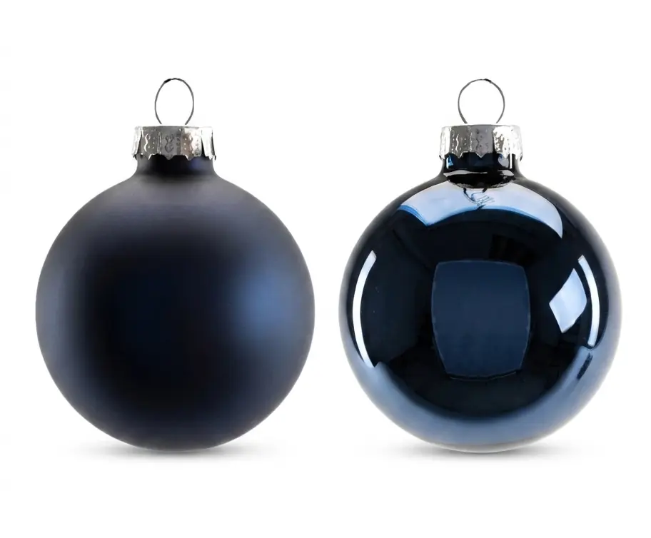 TrendLine Weihnachtskugeln aus Glas Ø 6 cm nachtblau 20 Stück