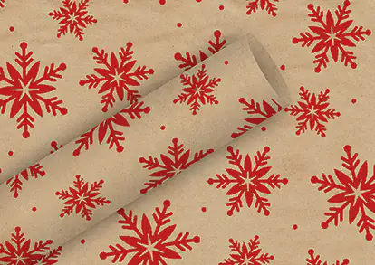 Braun & Company Geschenkpapier By Nature Kraft Kristalle rot 2 m x 70 cm