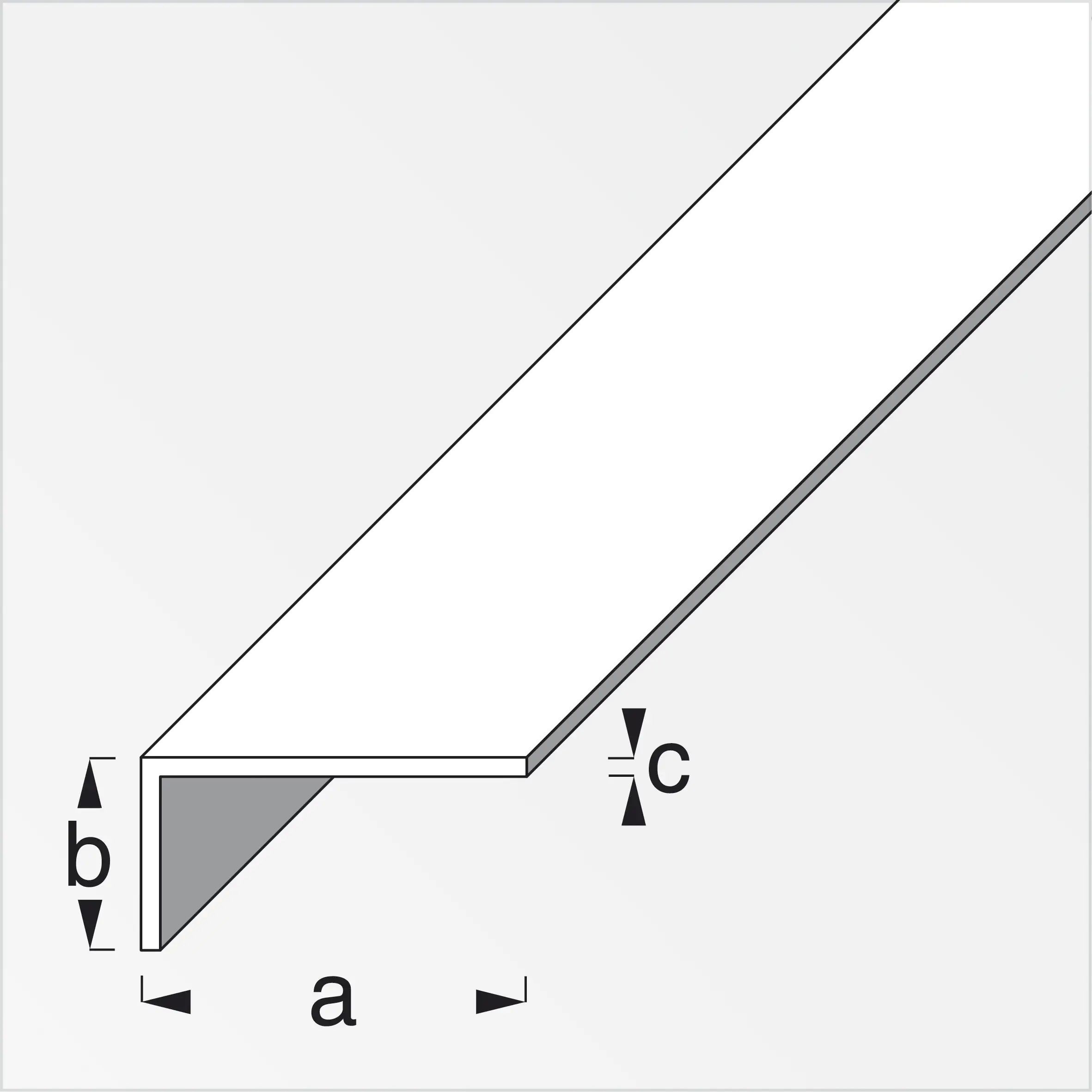 alfer Winkel 2 m, 40 x 10 mm PVC (Kunststoff) glatt schwarz