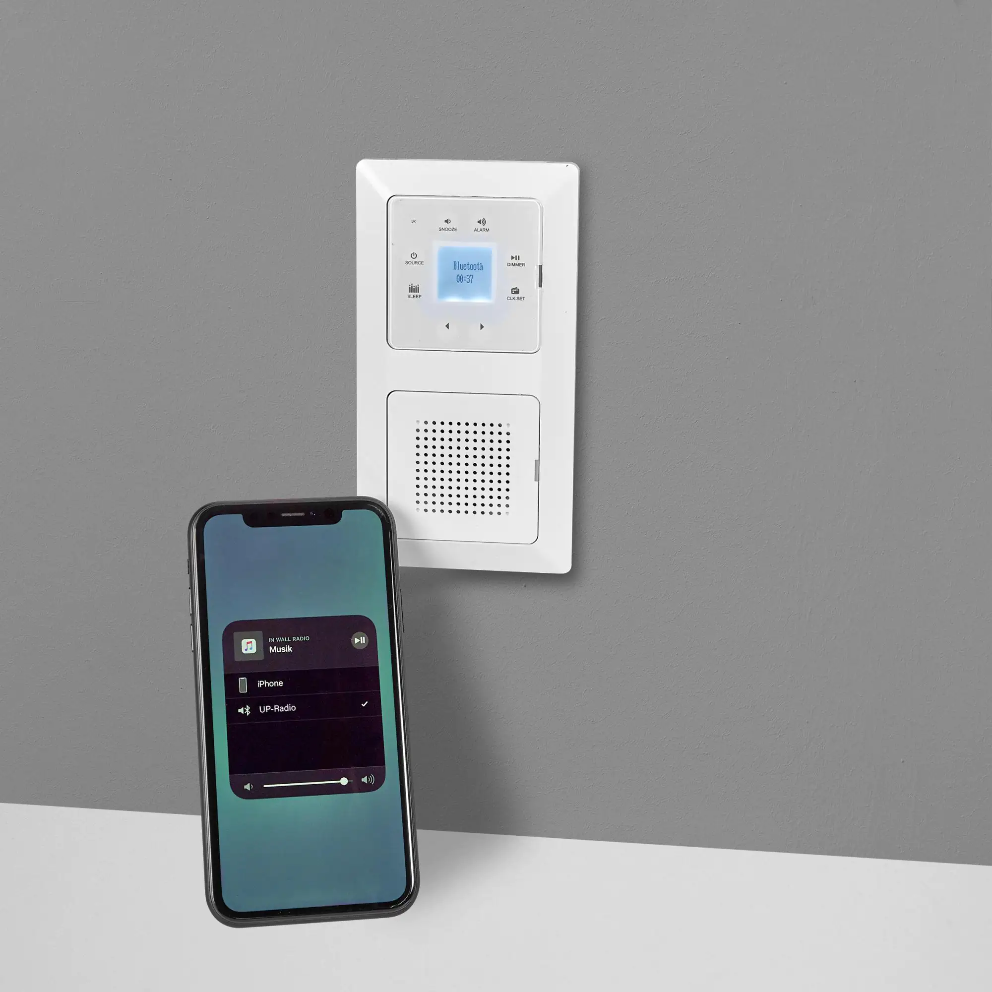 Bluetooth Unterputz Einbauradio ultraweiß