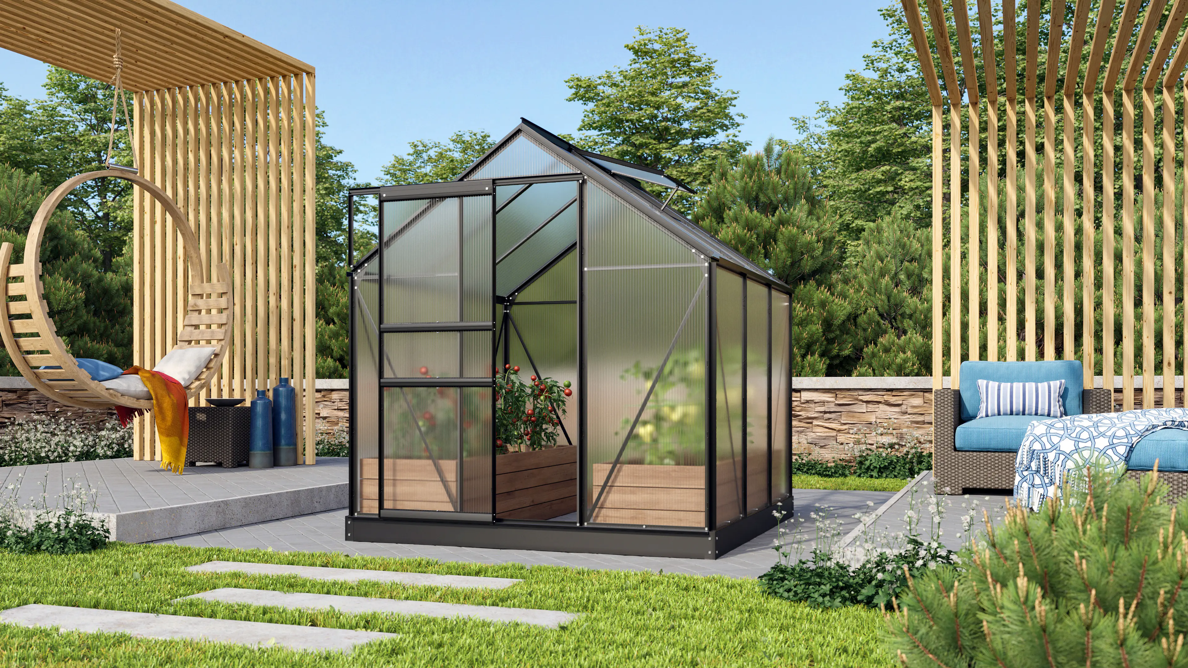 Vitavia Gewächshaus Venus 3800 192 x 192 cm 4 mm HPK