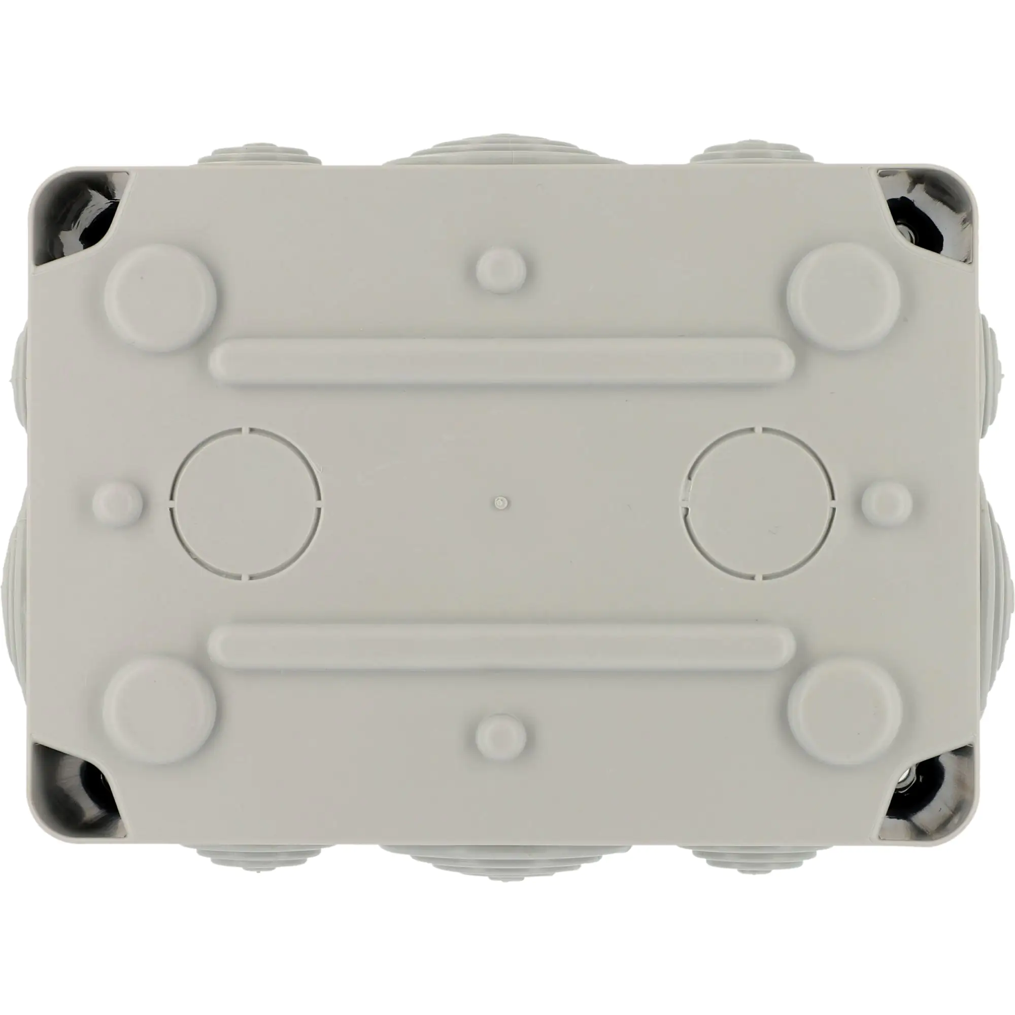 Aufputz- Abzweigdose IP65, mit Schraubdeckel, 175 x 130 x 84 mm, grau
