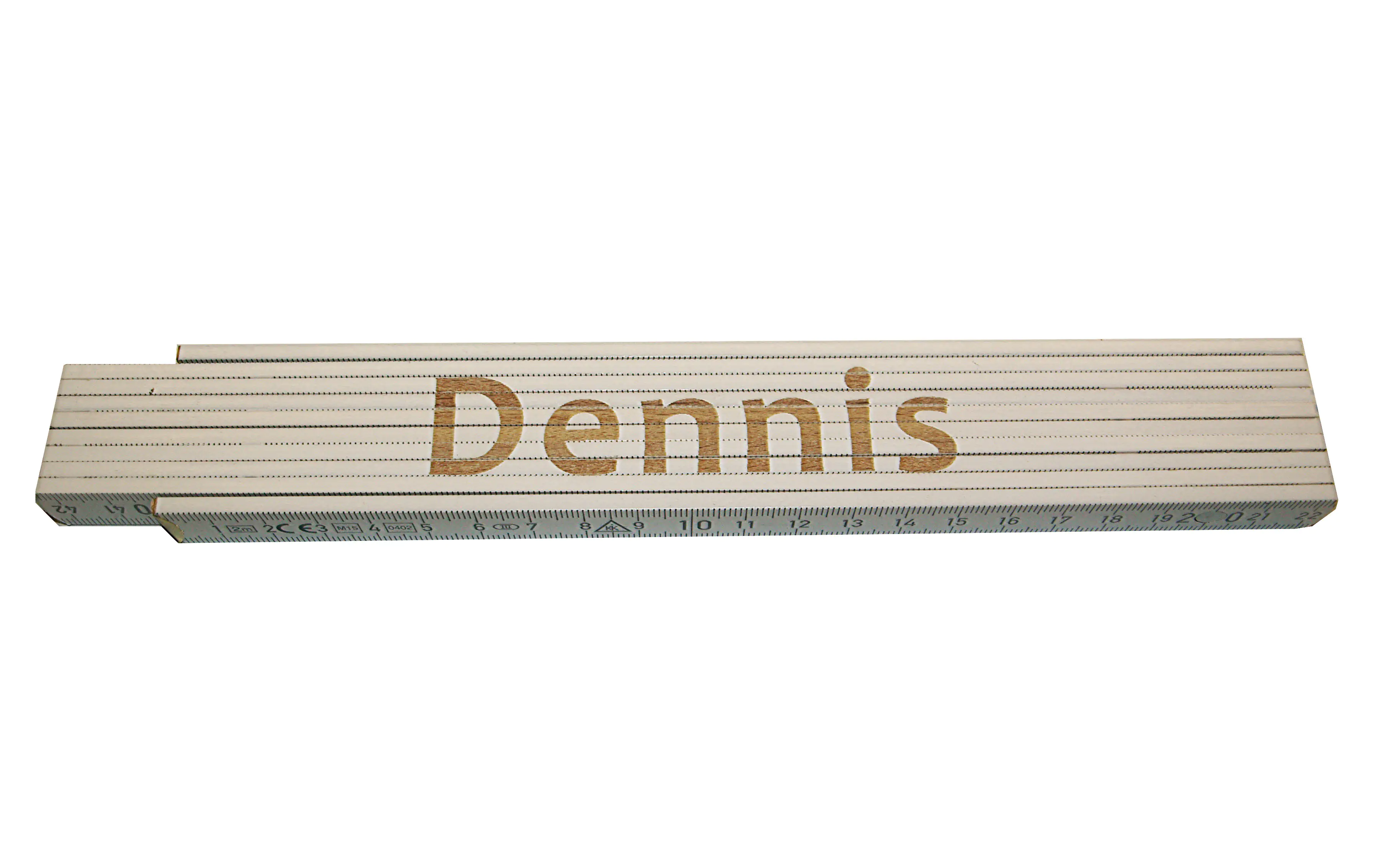 Zollstock Dennis 2 m weiß