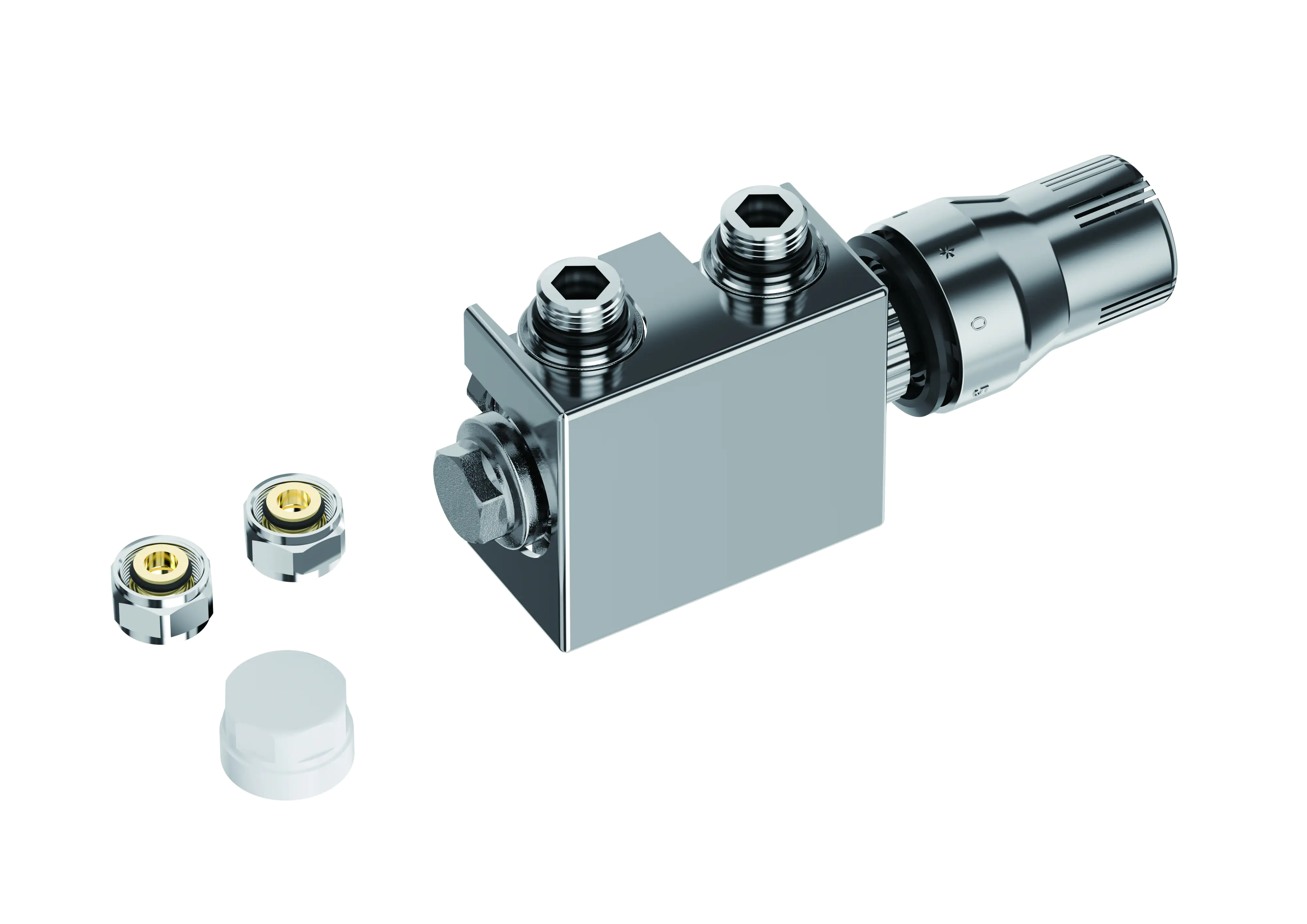 Heizkörperventilblocksatz Vario chrom