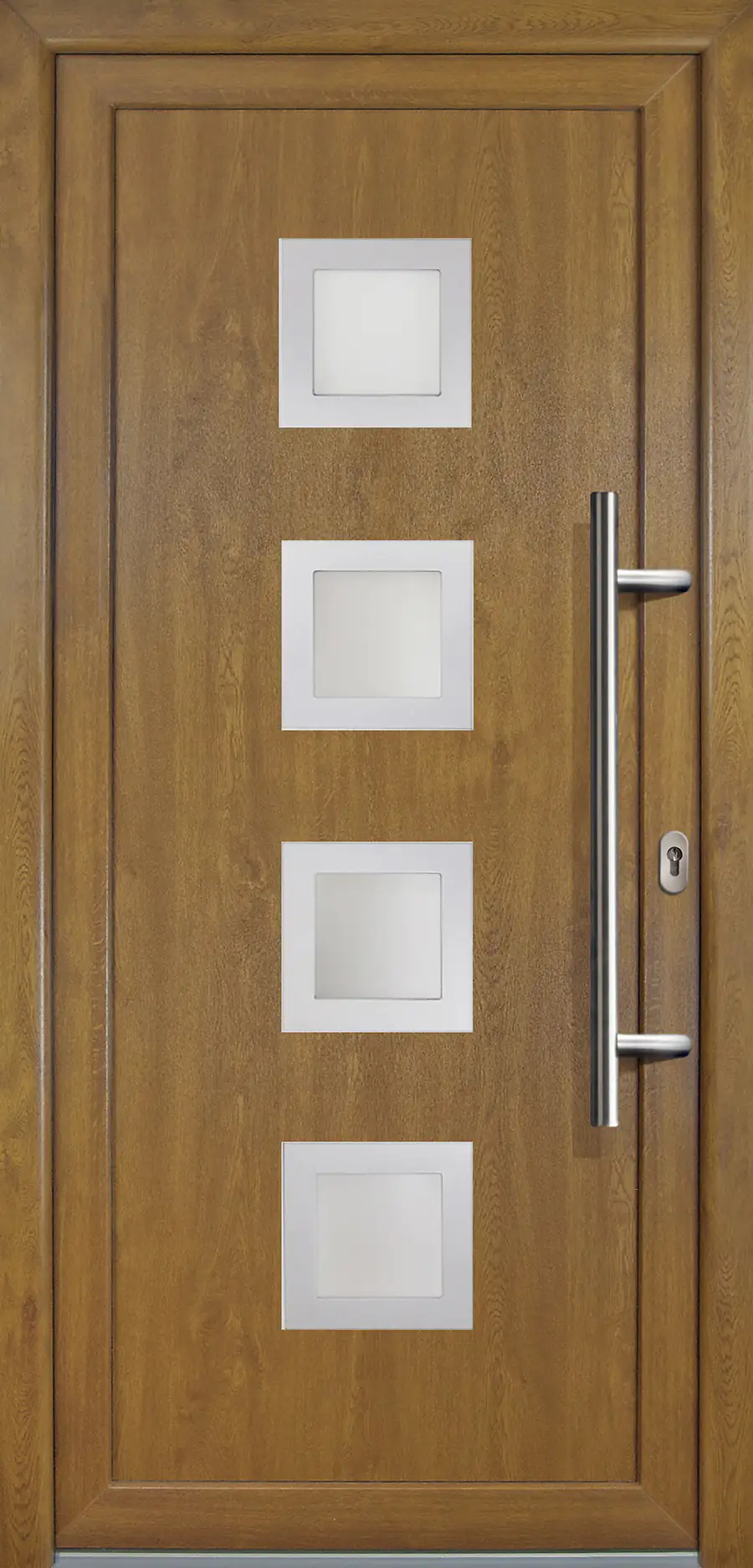 Meeth Haustür Signum PVC Exclusiv PVC Modell 84 88 x 200 cm, DIN rechts, Golden Oak