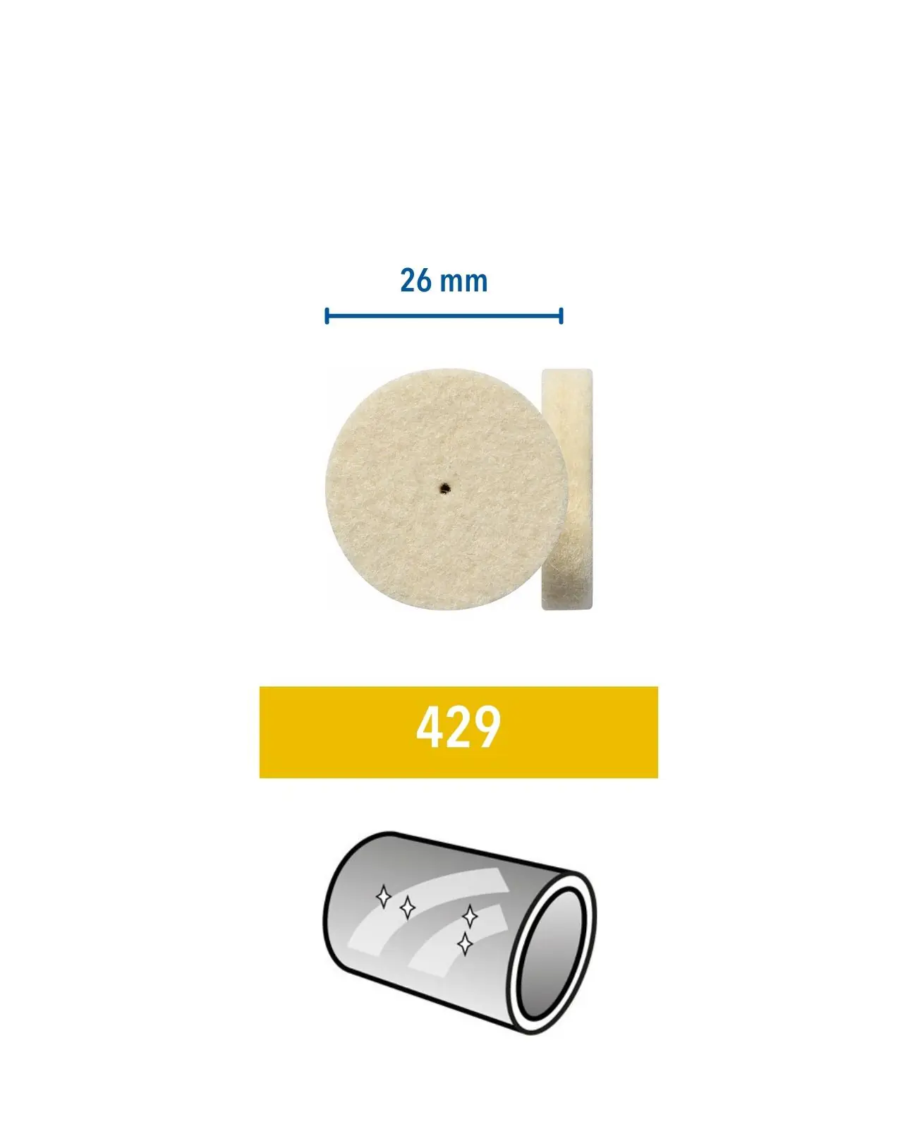 Dremel Polierfilz Ø 26,0 mm 3 Stück