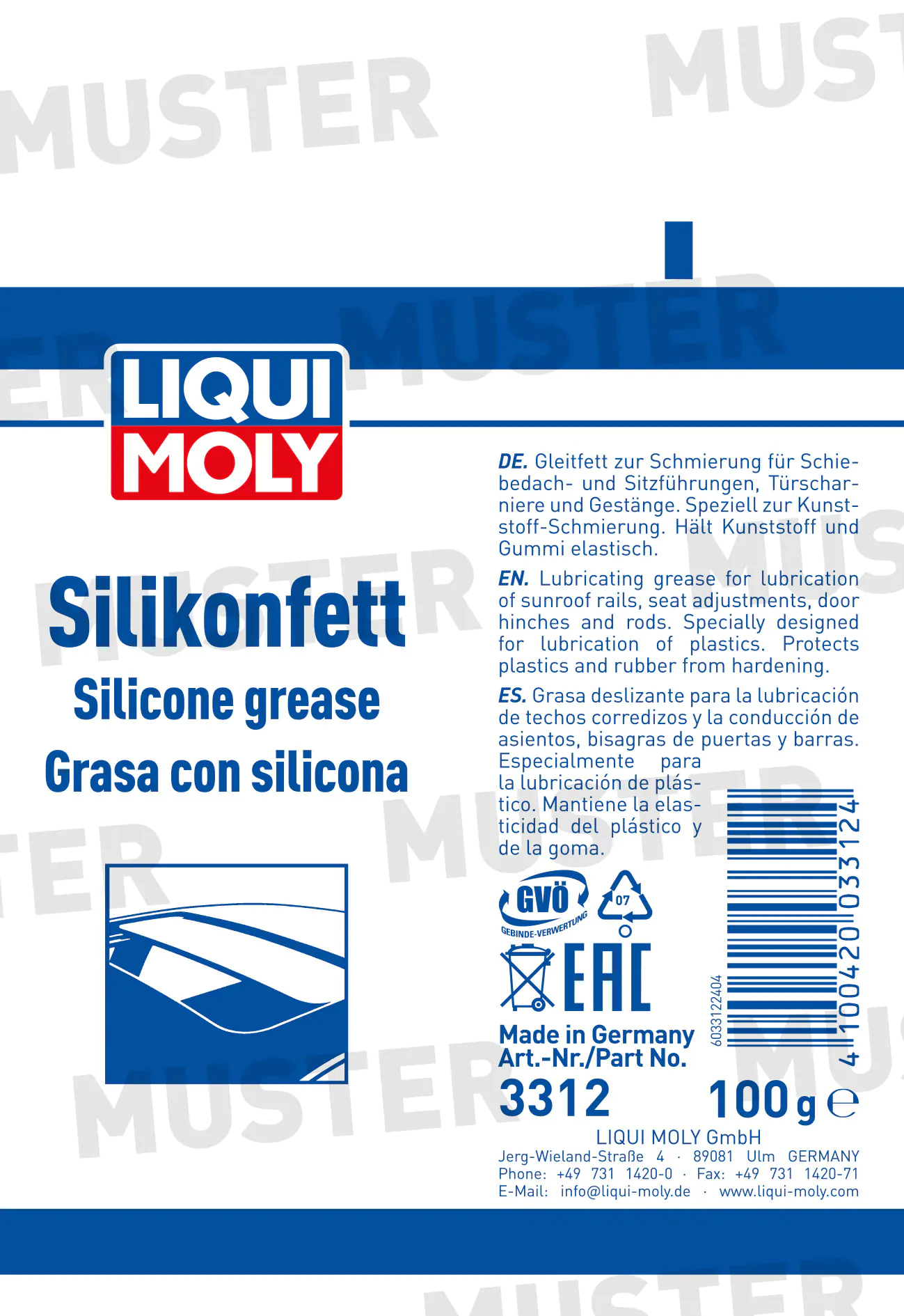Liqui Moly Silikonfett transparent 100 g