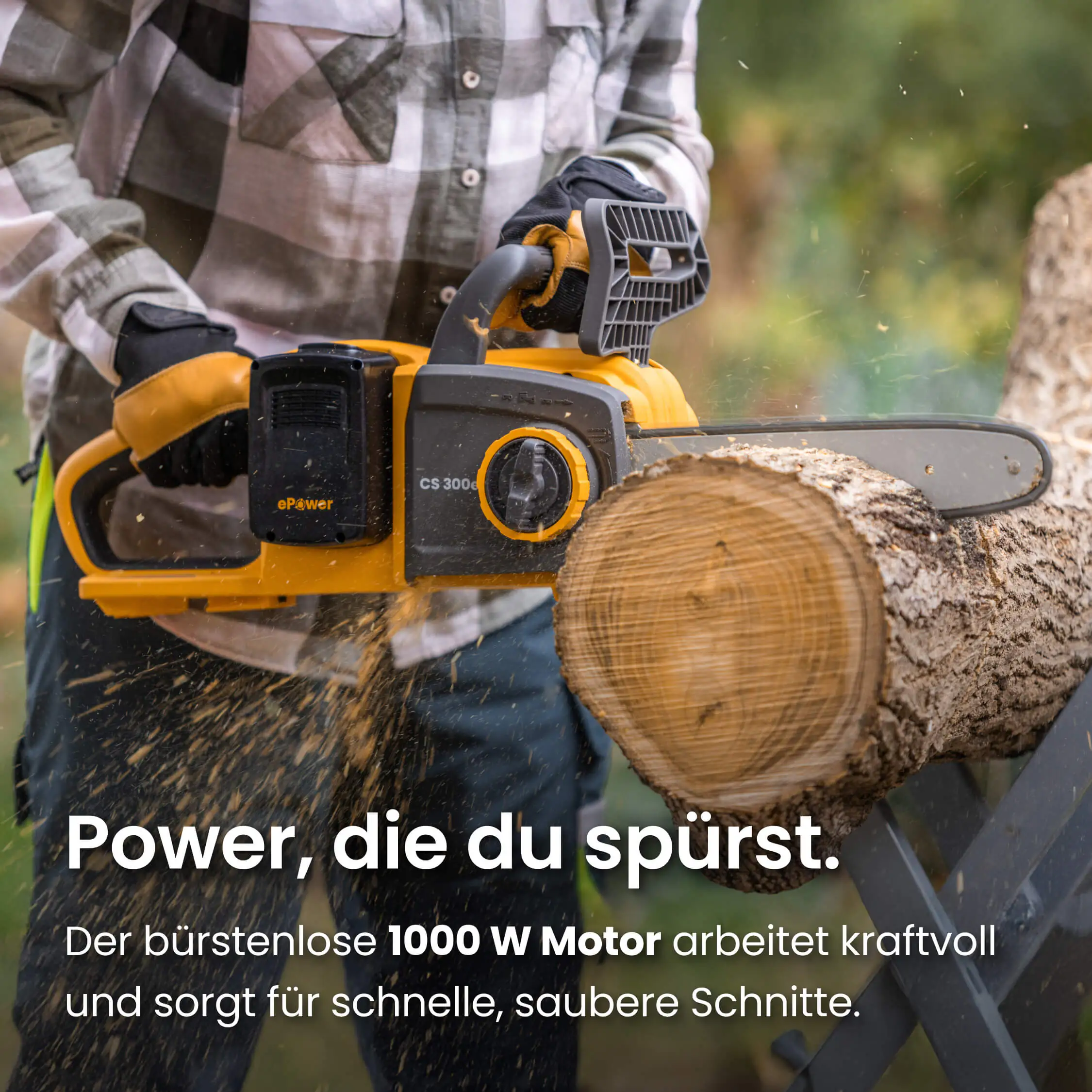 Stiga Akku-Kettensäge CS 300e mit Akku und Ladegerät