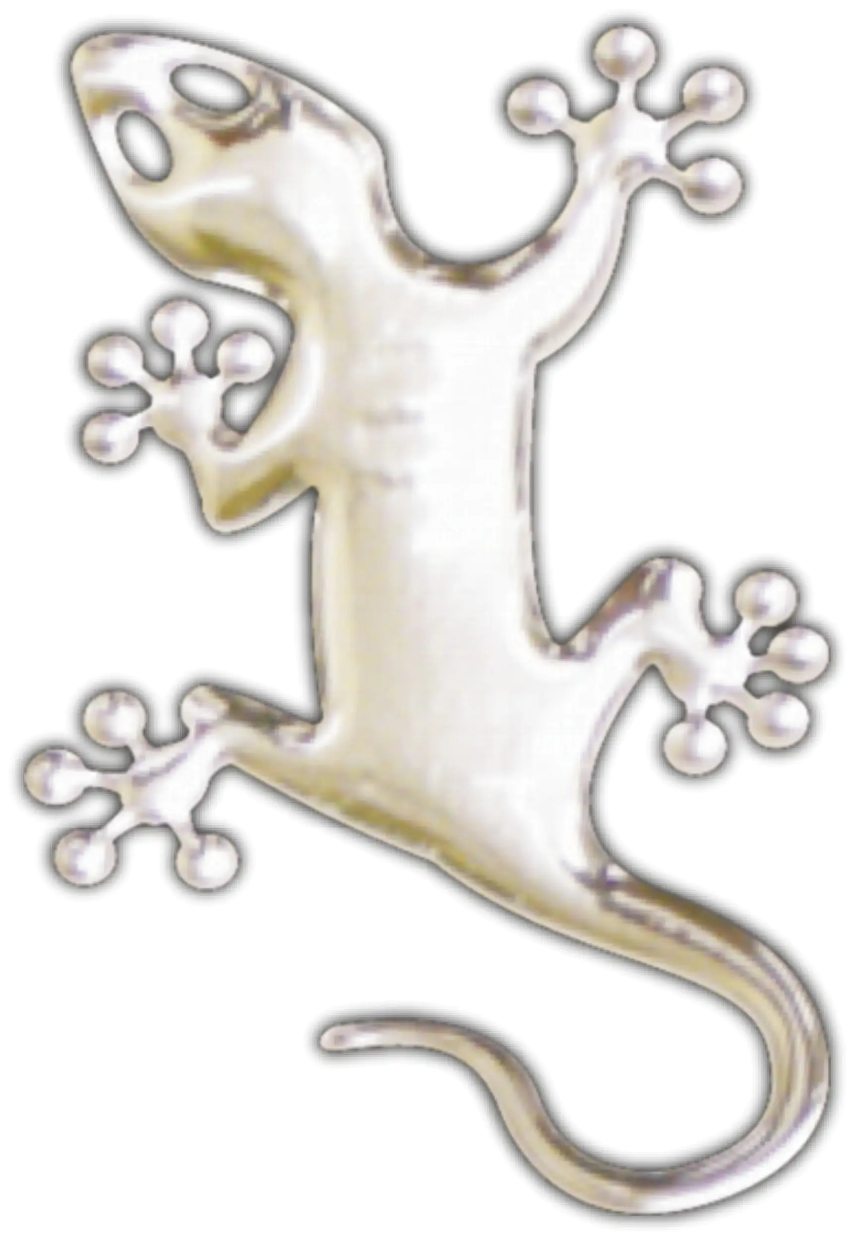 Hermann Schütz 3D-Chrome-Sticker Gecko 50x35mm