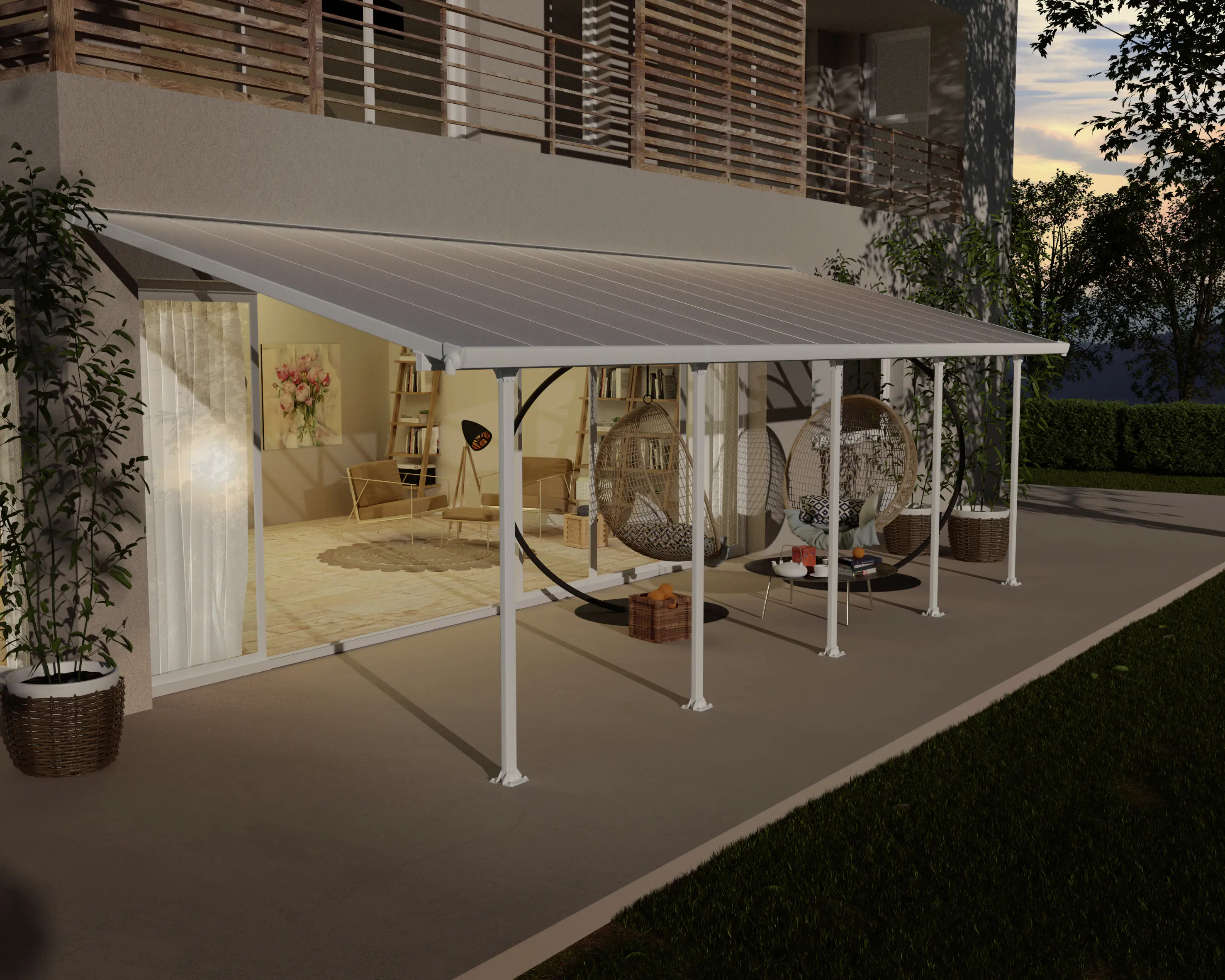 Canopia Terrassenüberdachung Feria  851 x 294 cm weiß