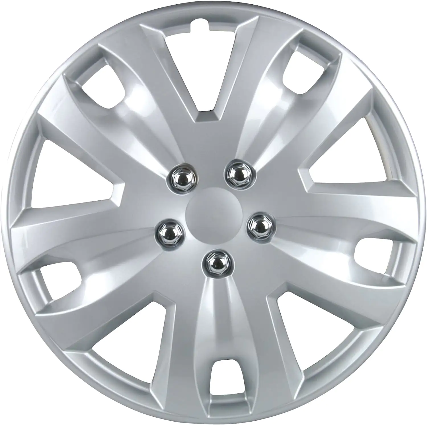 Cartrend Radzierblenden Hockenheim 38 cm  (15 Zoll) silber 4 Stück