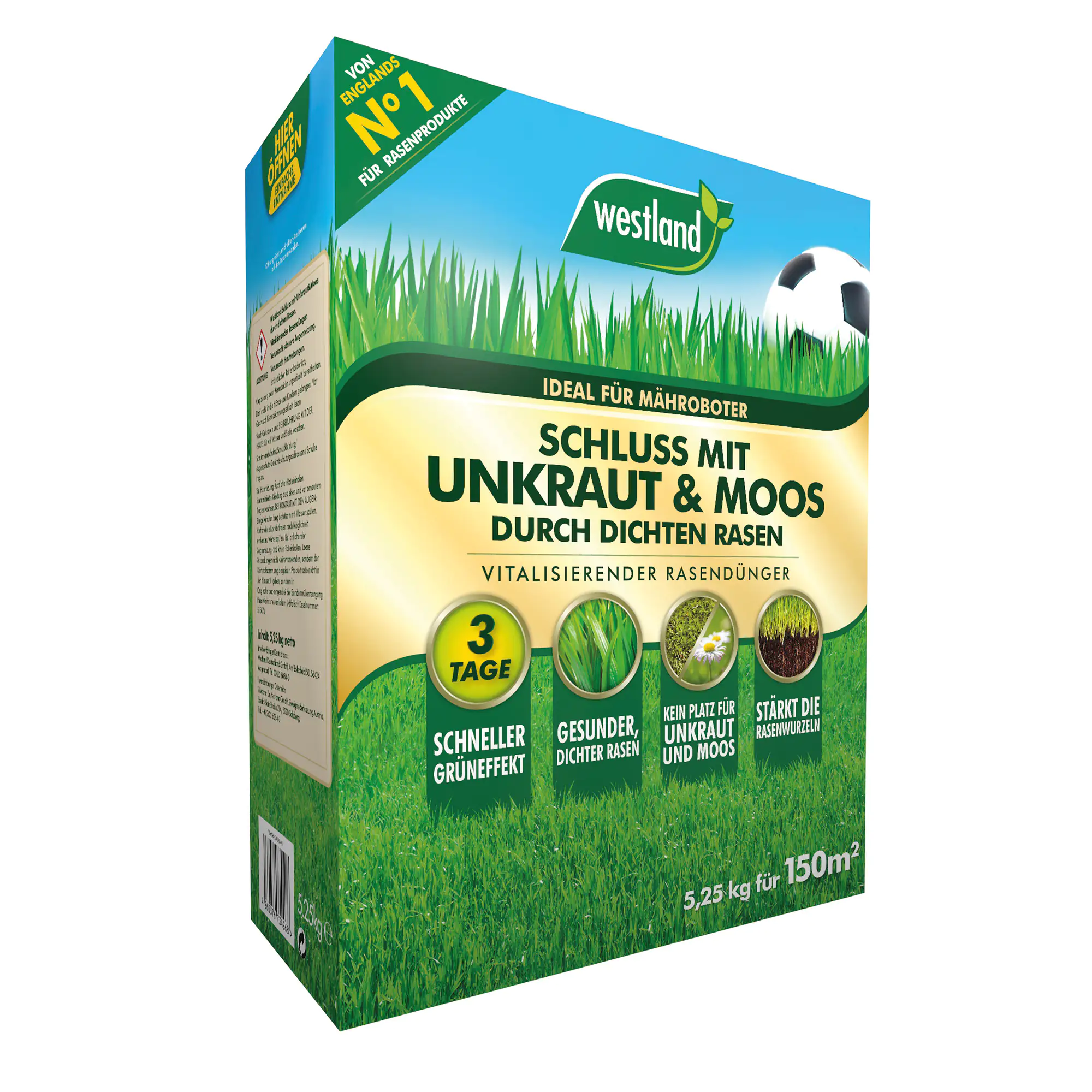 Westland Schluss mit Unkraut & Moos Dünger 150 für m² 5,25 kg