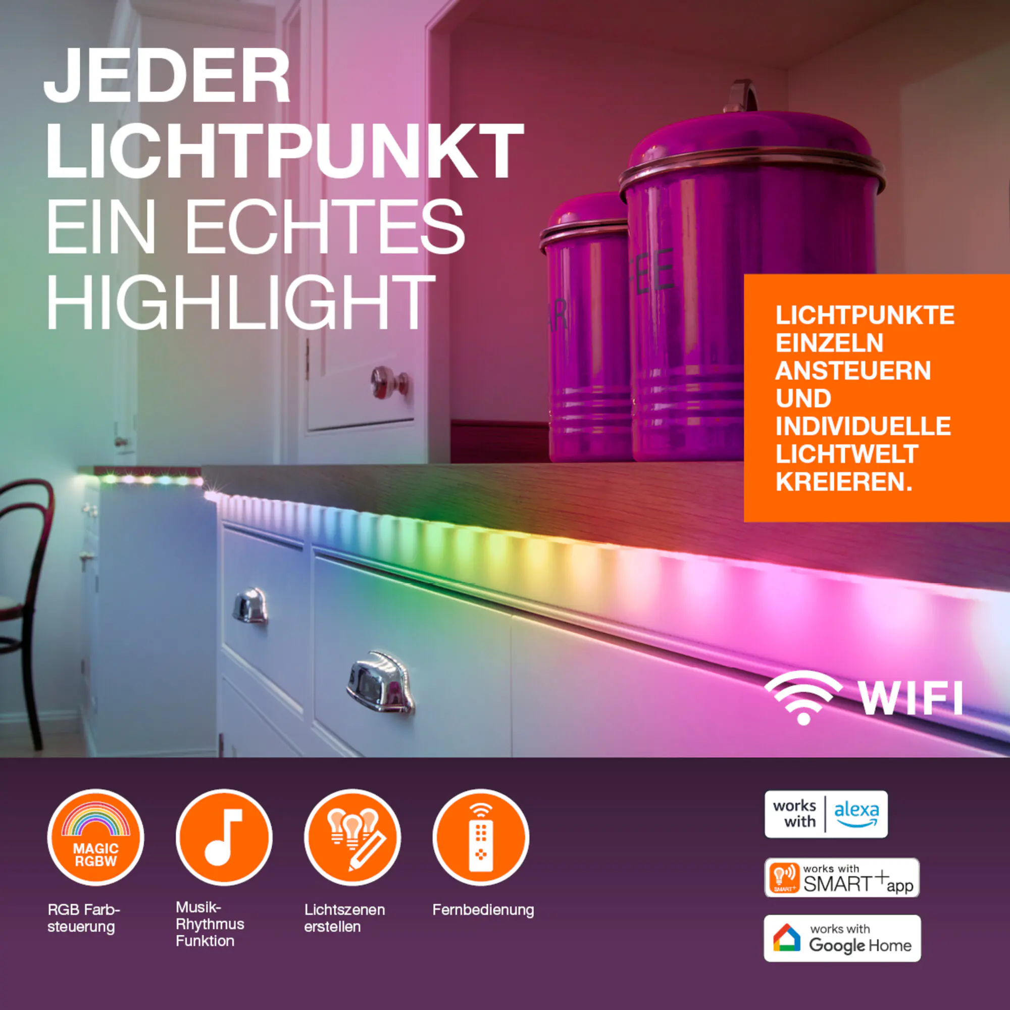 Ledvance LED Streifen Wifi Flex 5m 24W Magic RGB