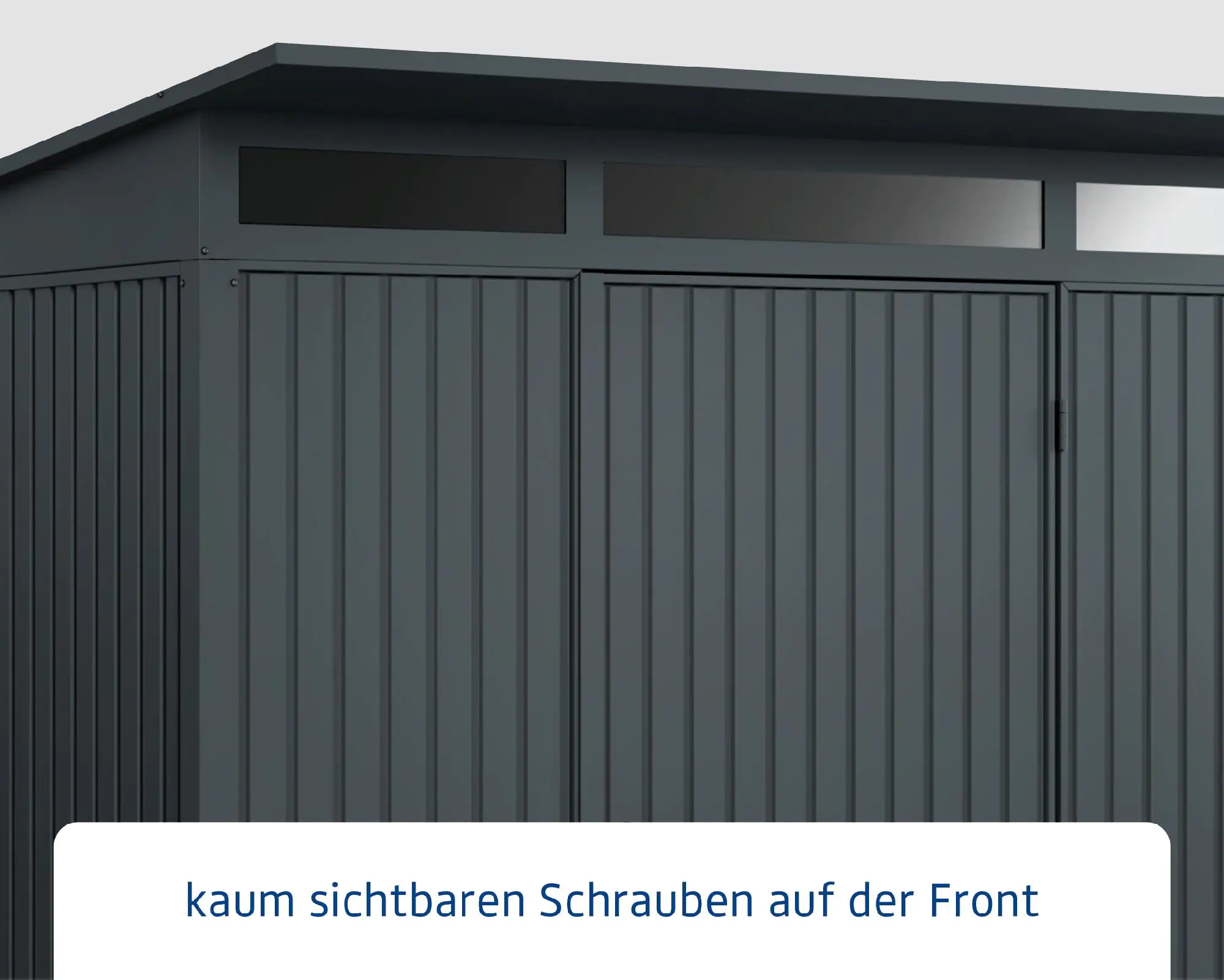 EcoStar Gerätehaus Trend-P Typ 1 anthrazitgrau 247,9 x 153 x 228,6 cm