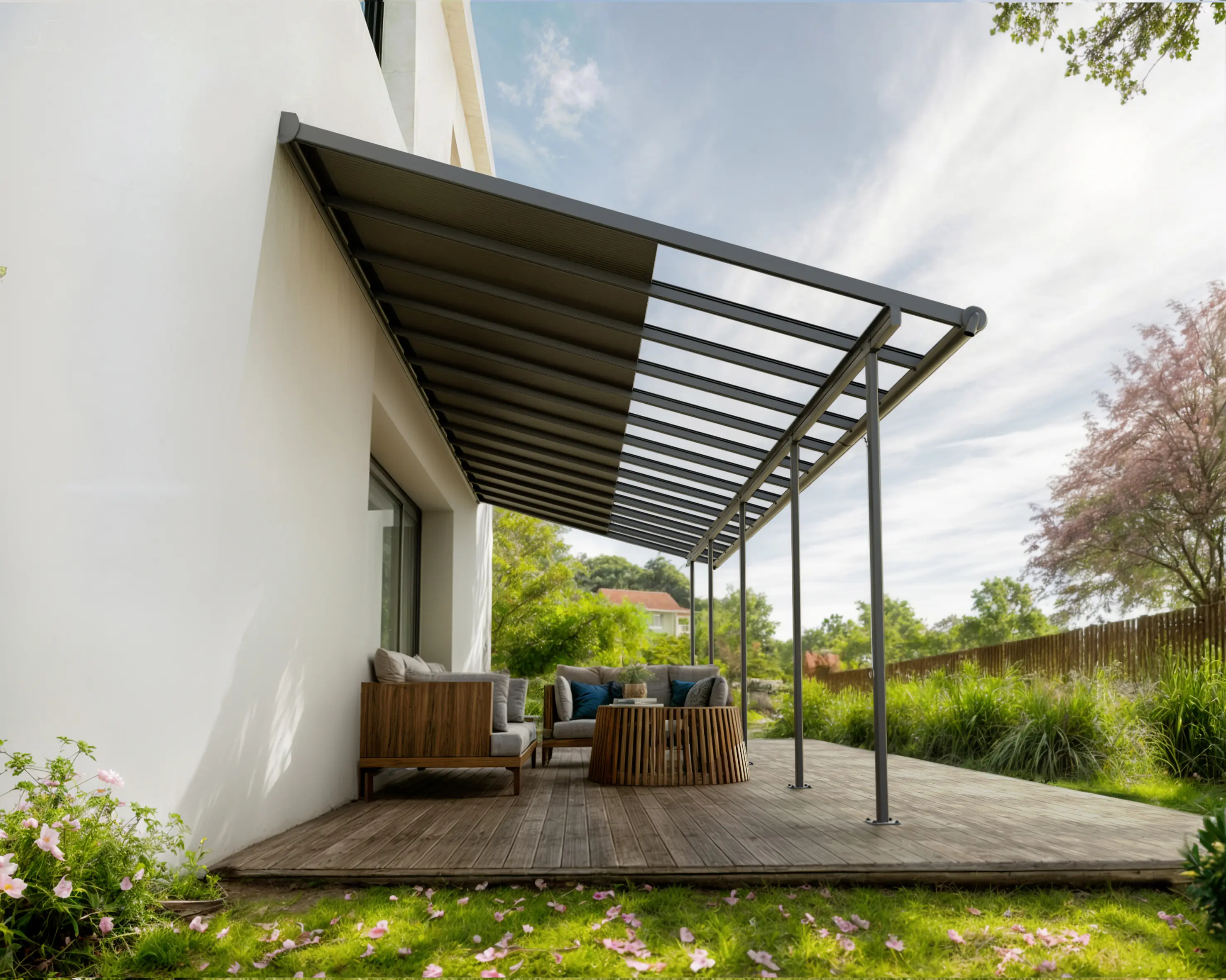 Canopia Terrassenüberdachung Sierra Cabrio 860 x 295 cm grau 