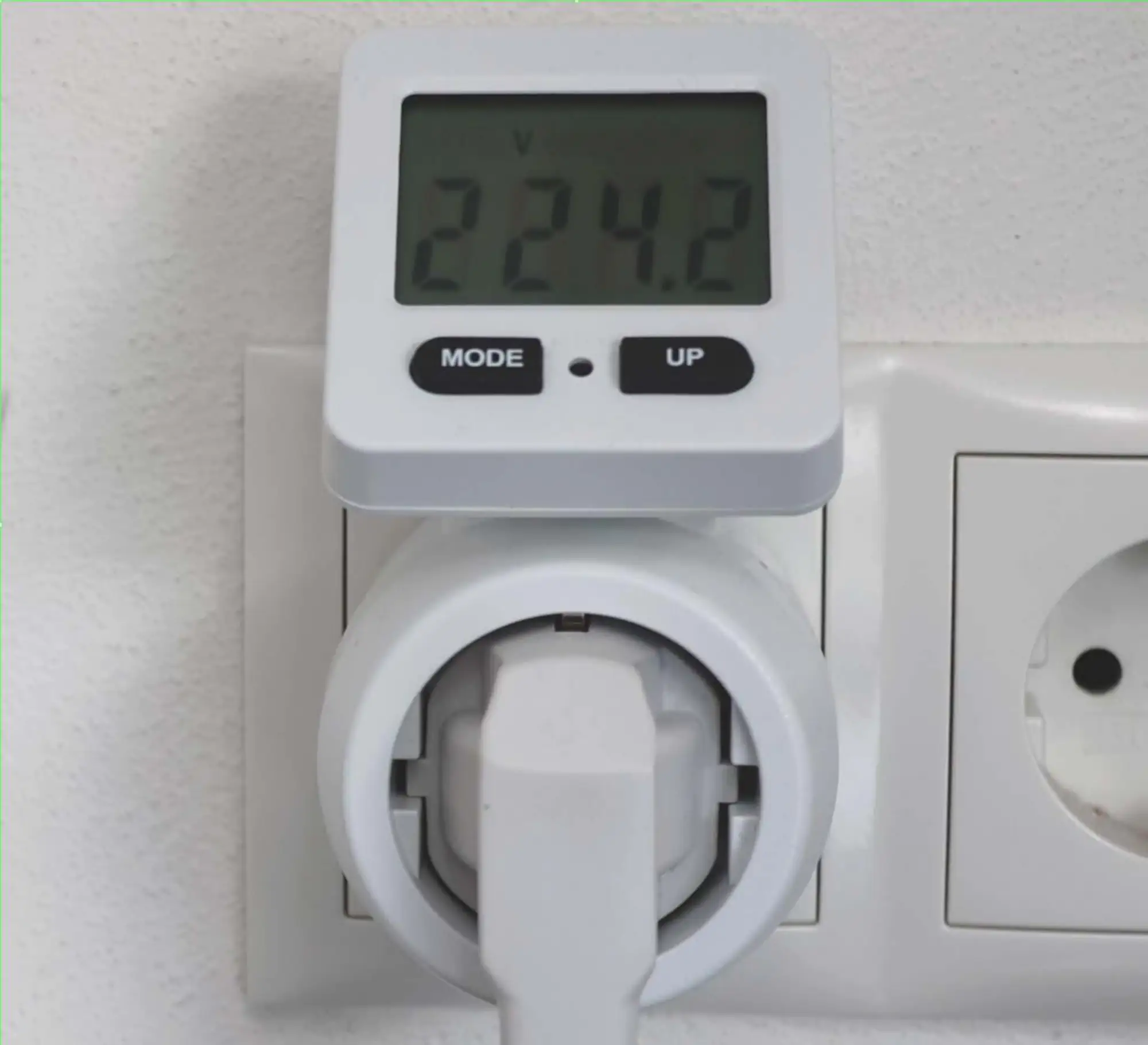 Unitec Energiekosten-Messgerät 180° drehbares Display weiß