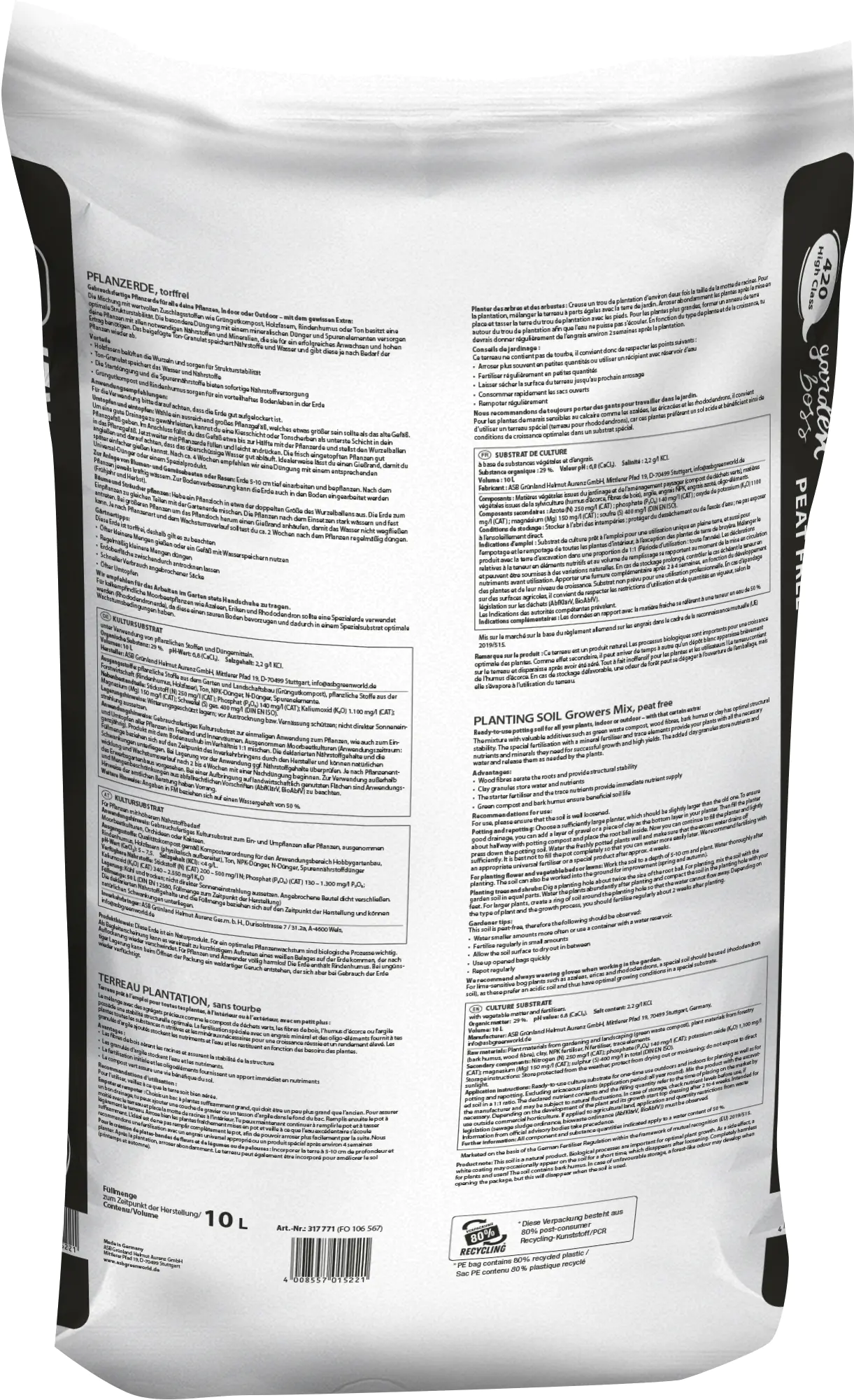 Gardenboss Pflanzerde Growers Mix torffrei 10 L