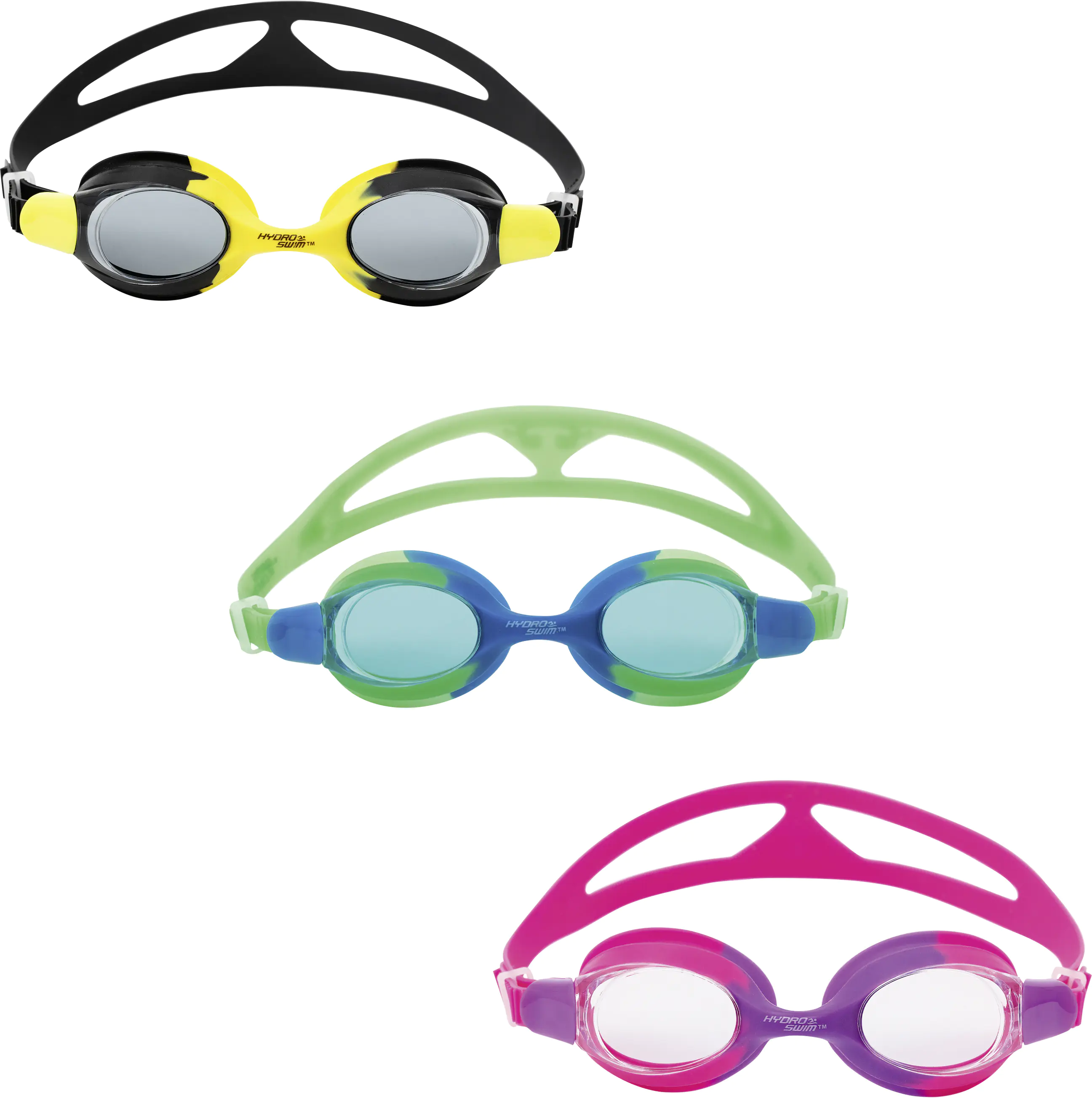 Bestway Schwimmbrille Ocean Crest für Kinder ab 7 Jahren 3-fach sortiert