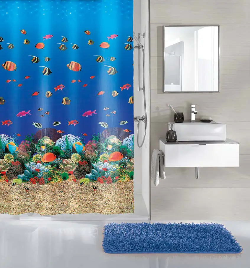 Kleine Wolke Duschvorhang Malediven multicolor, 180 x 200 cm