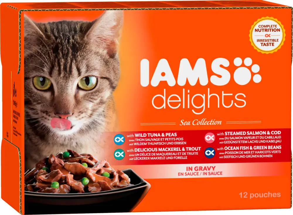Iams Delights Katzennassfutter See Collection in Sauce 12 x 85 g