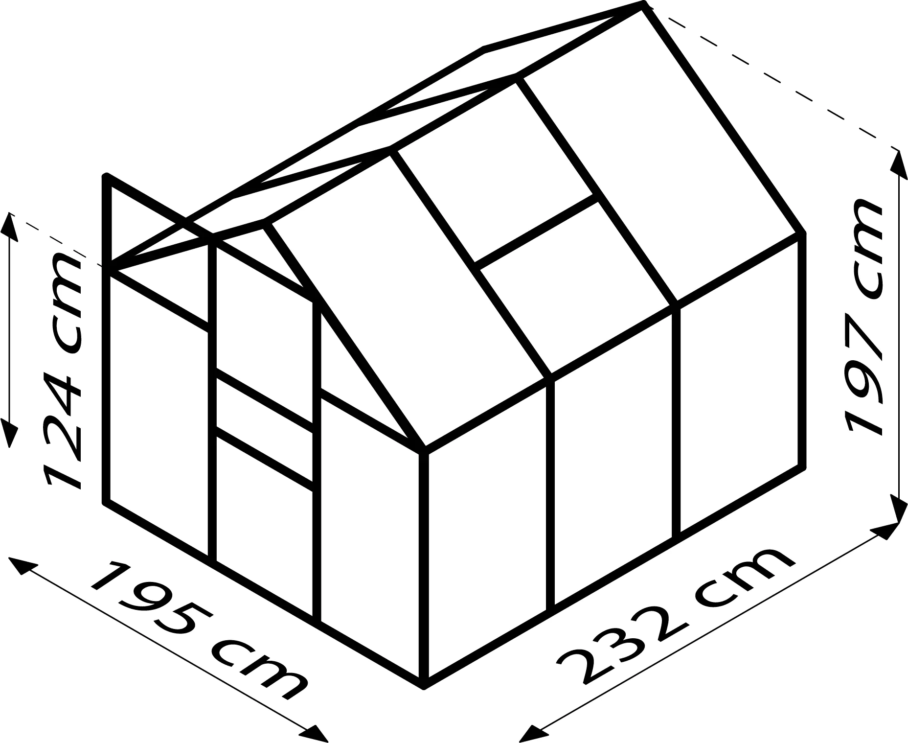 Vitavia Gewächshaus Calypso 4400 192 x 228 cm 6 mm HPK