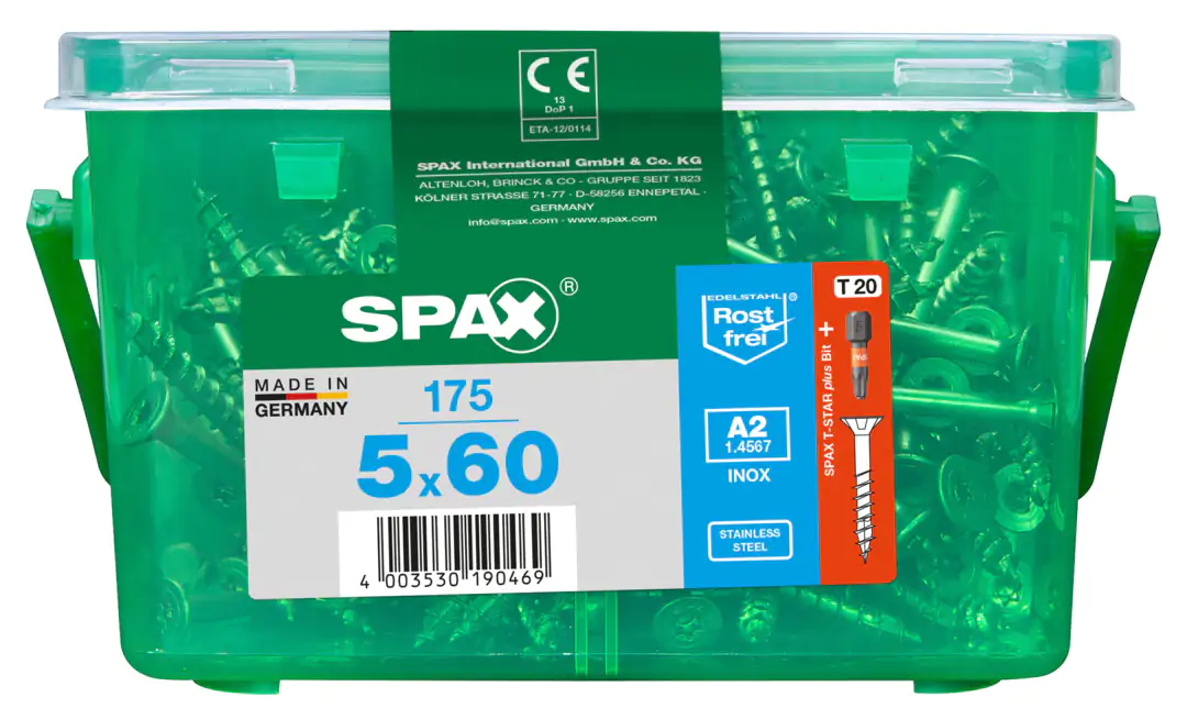 Spax Universalschrauben 5.0 x 60 mm TX 20 - 175 Stück Edelstahl
