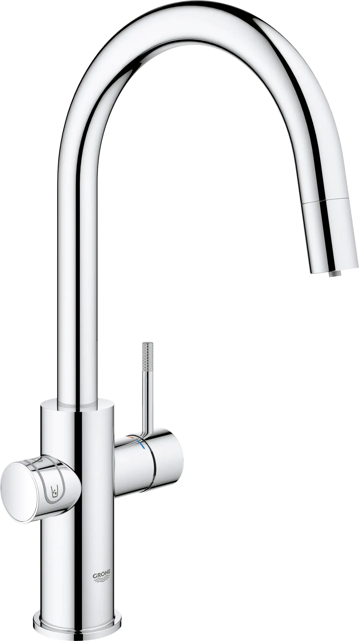 Grohe Blue Home C-Auslauf Starter Kit mit herausziehbarem Mousseurauslauf chrom