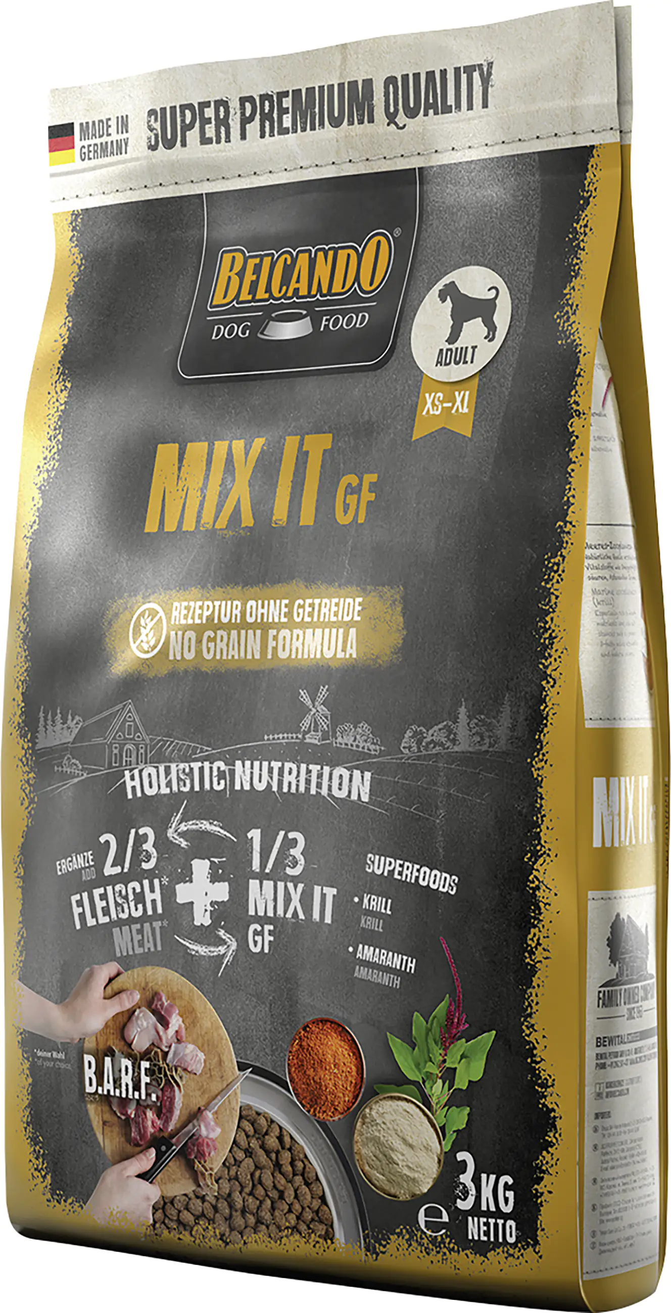 Belcando Hundetrockenfutter Adult 3 kg Gemüse & Kräuter-Mix 