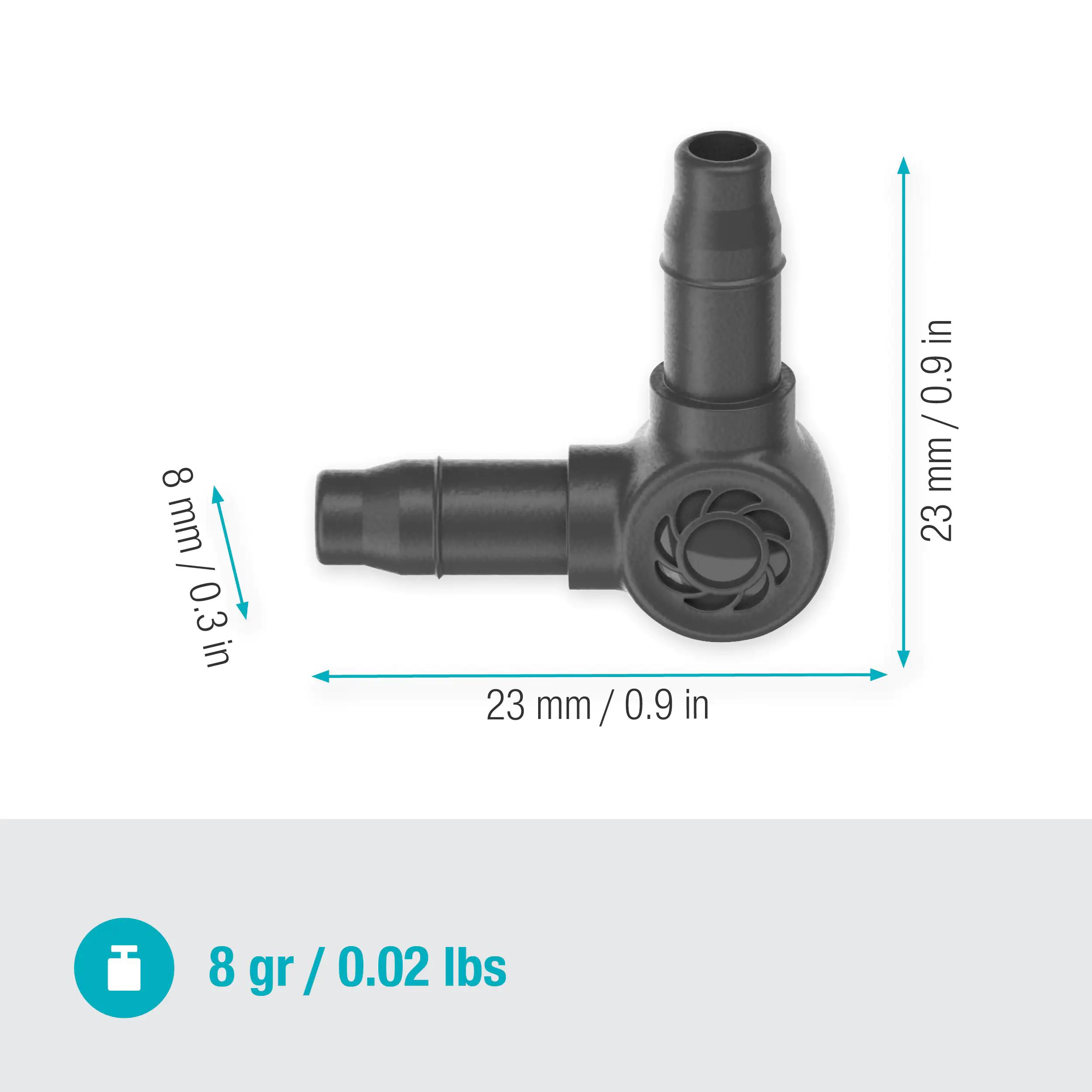 Gardena L-Stück, 4,6 mm (3/16")