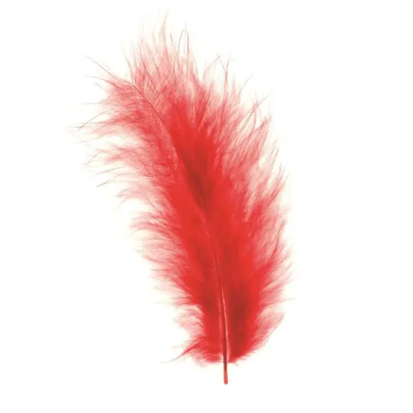 Glorex Marabufedern rot ca. 15 Stück