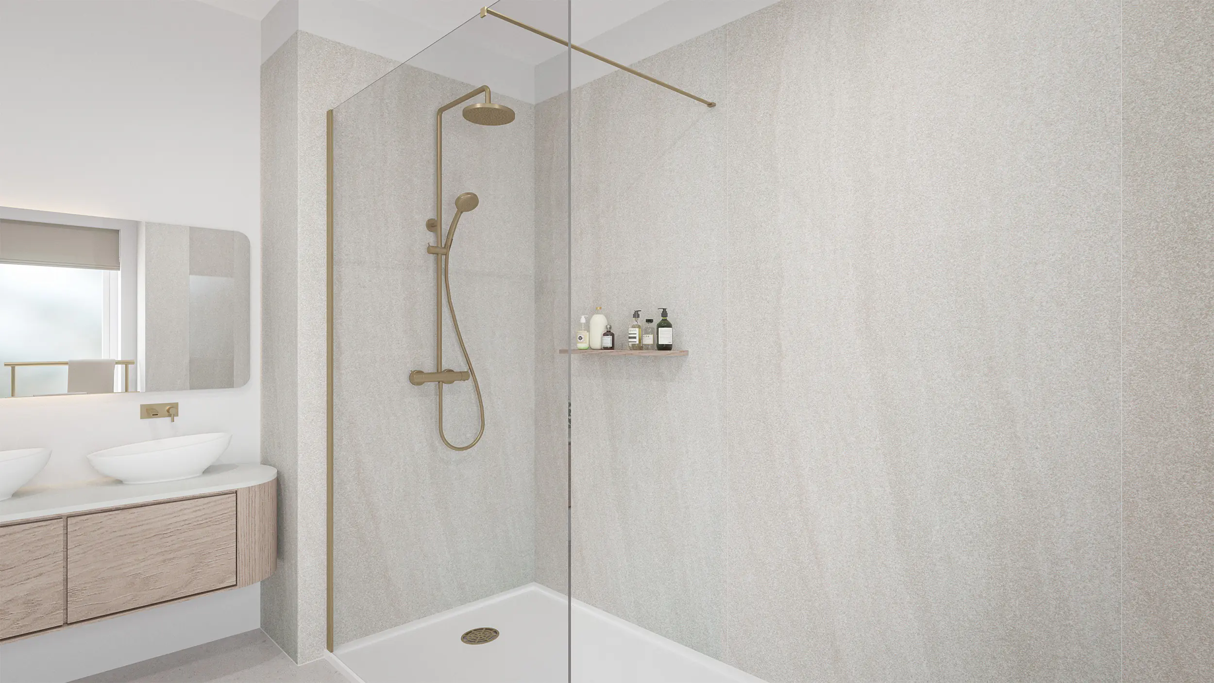 Wetwall Elite Wandpaneel  Moonlit Sand 60 x 260 mit Nut & Feder