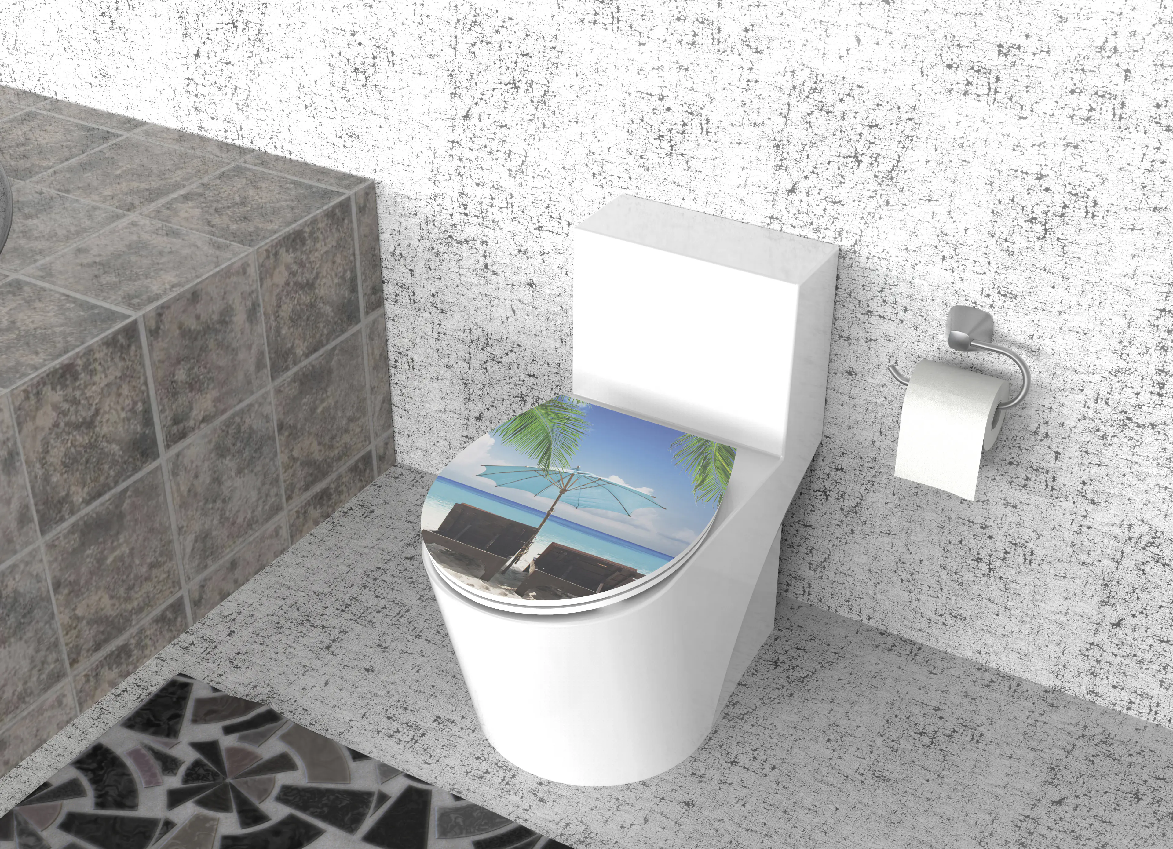 Duschwell Duroplast WC-Sitz Beach