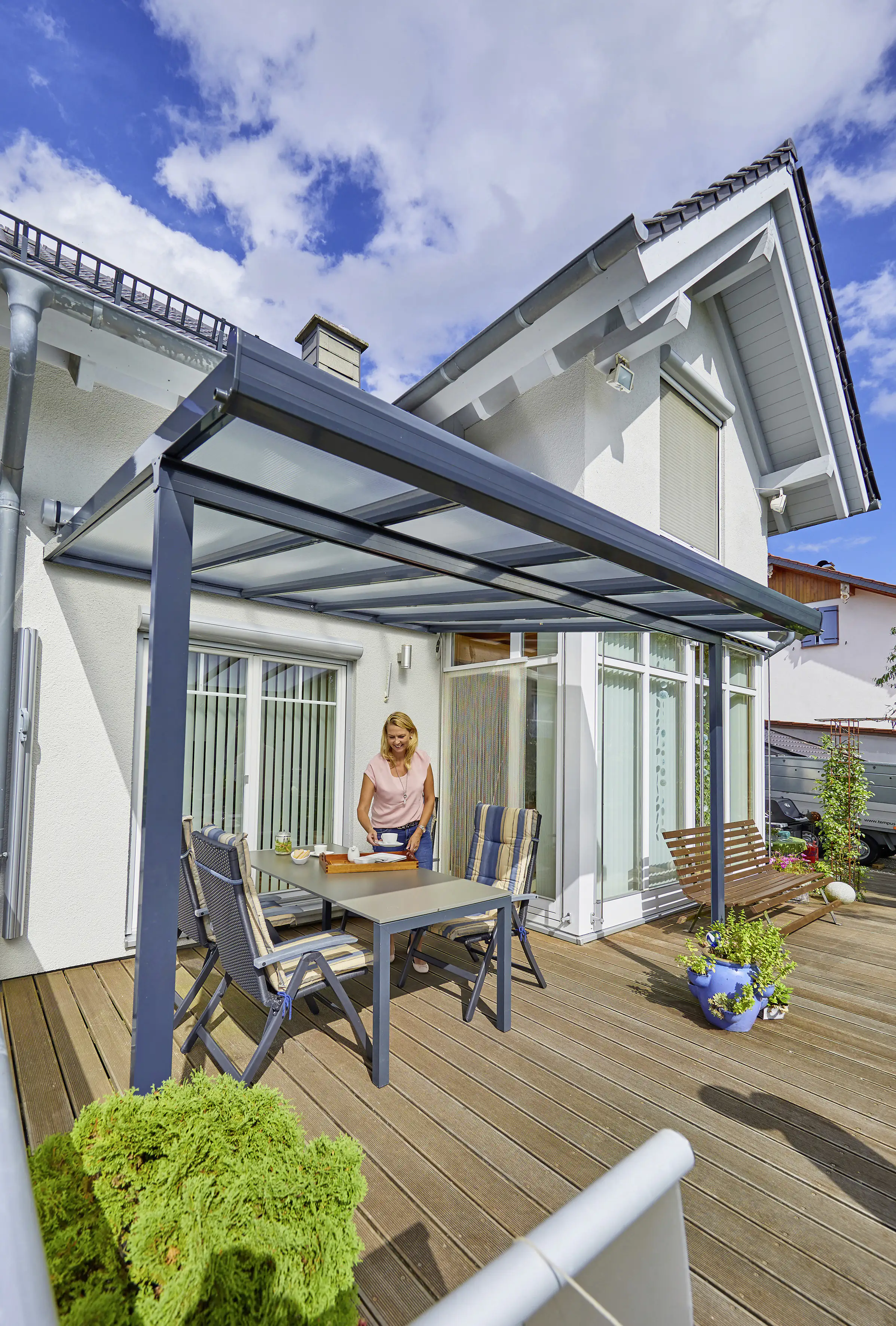 Gutta Terrassenüberdachung Basic 306x306cm anthrazit