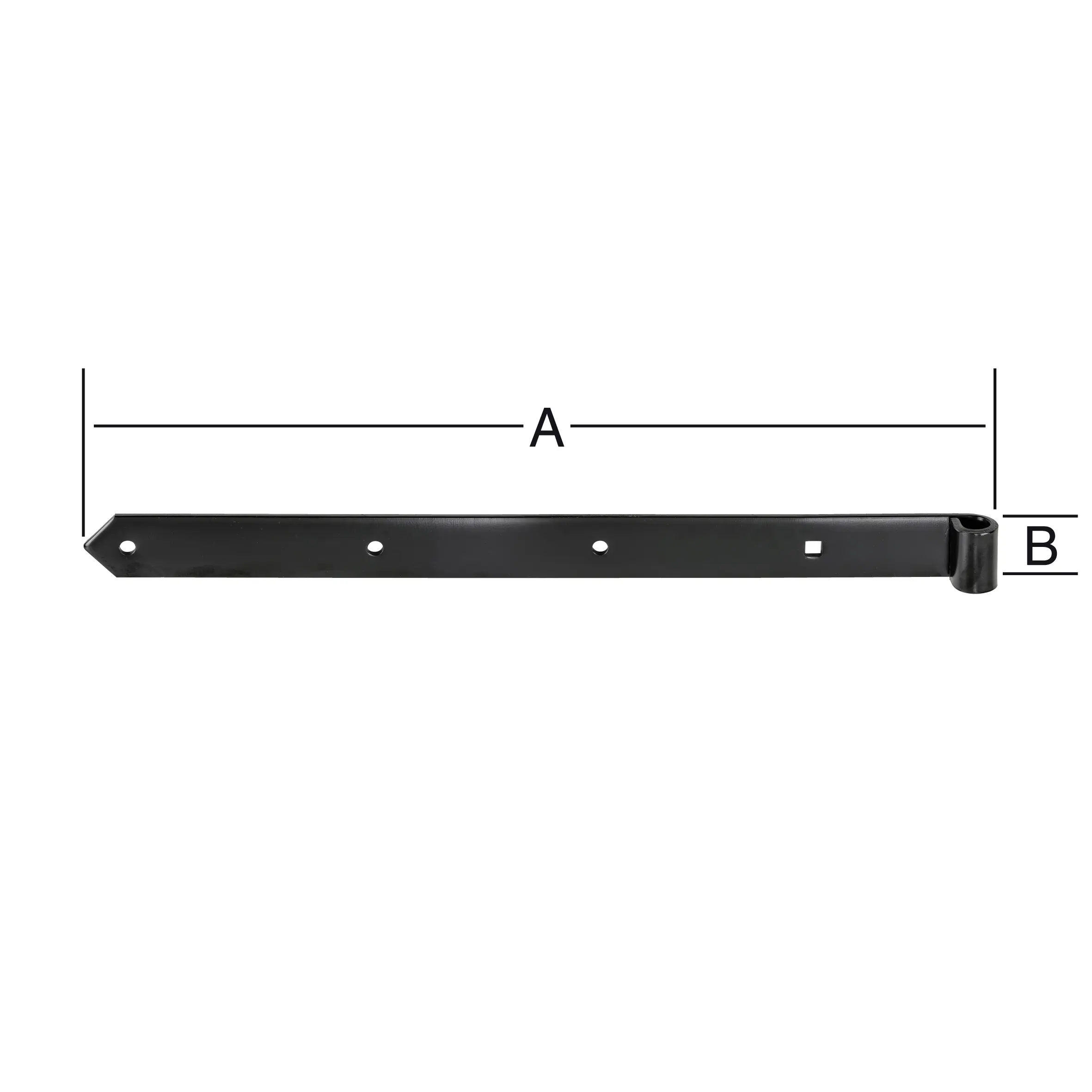 Vormann Ladenbänder halbschwer schwarz 400 x 37 x 13 mm