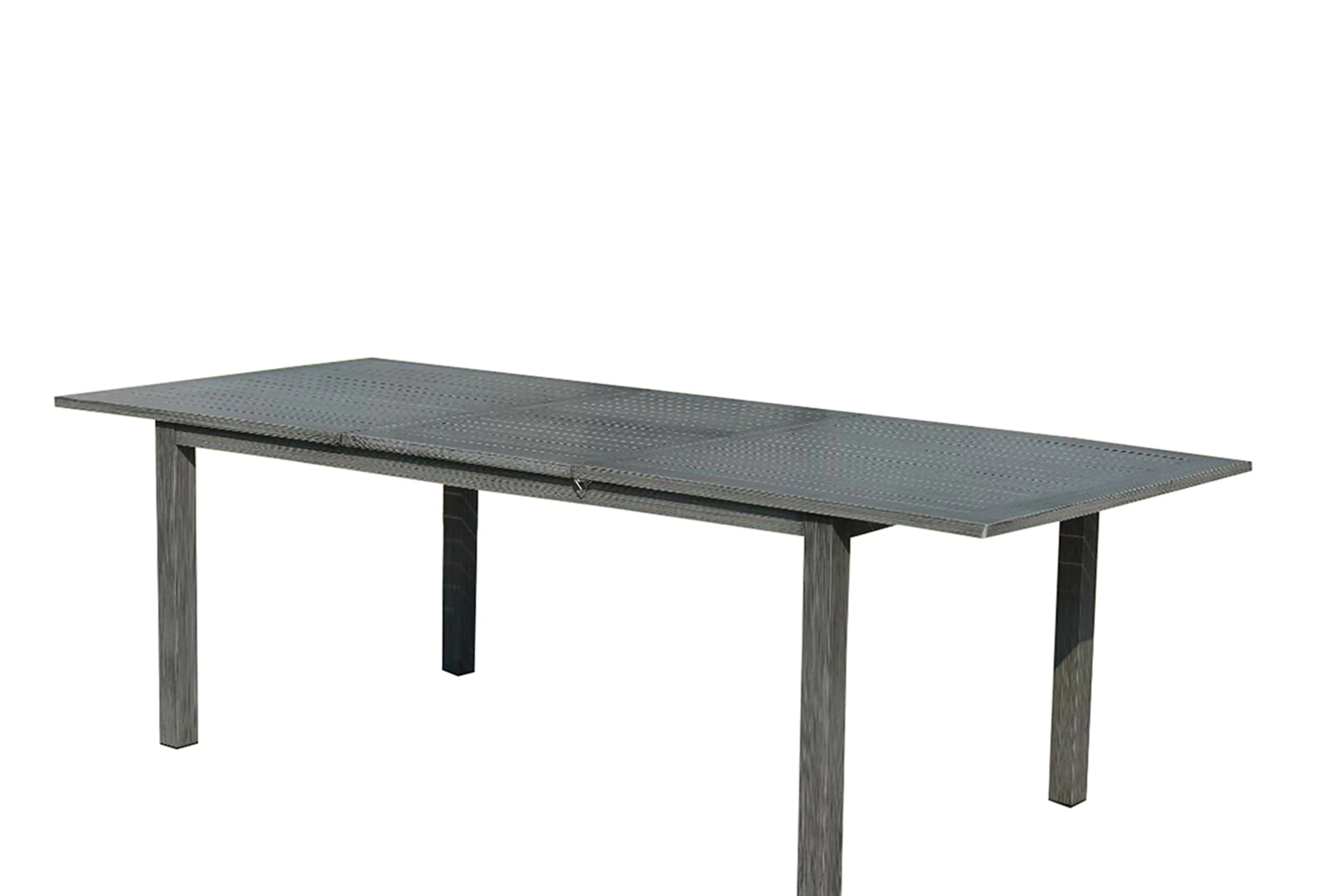 Primaster Alutisch Rivoli 180/240 x 100 x 75 cm, rechteckig grau ausziehbar