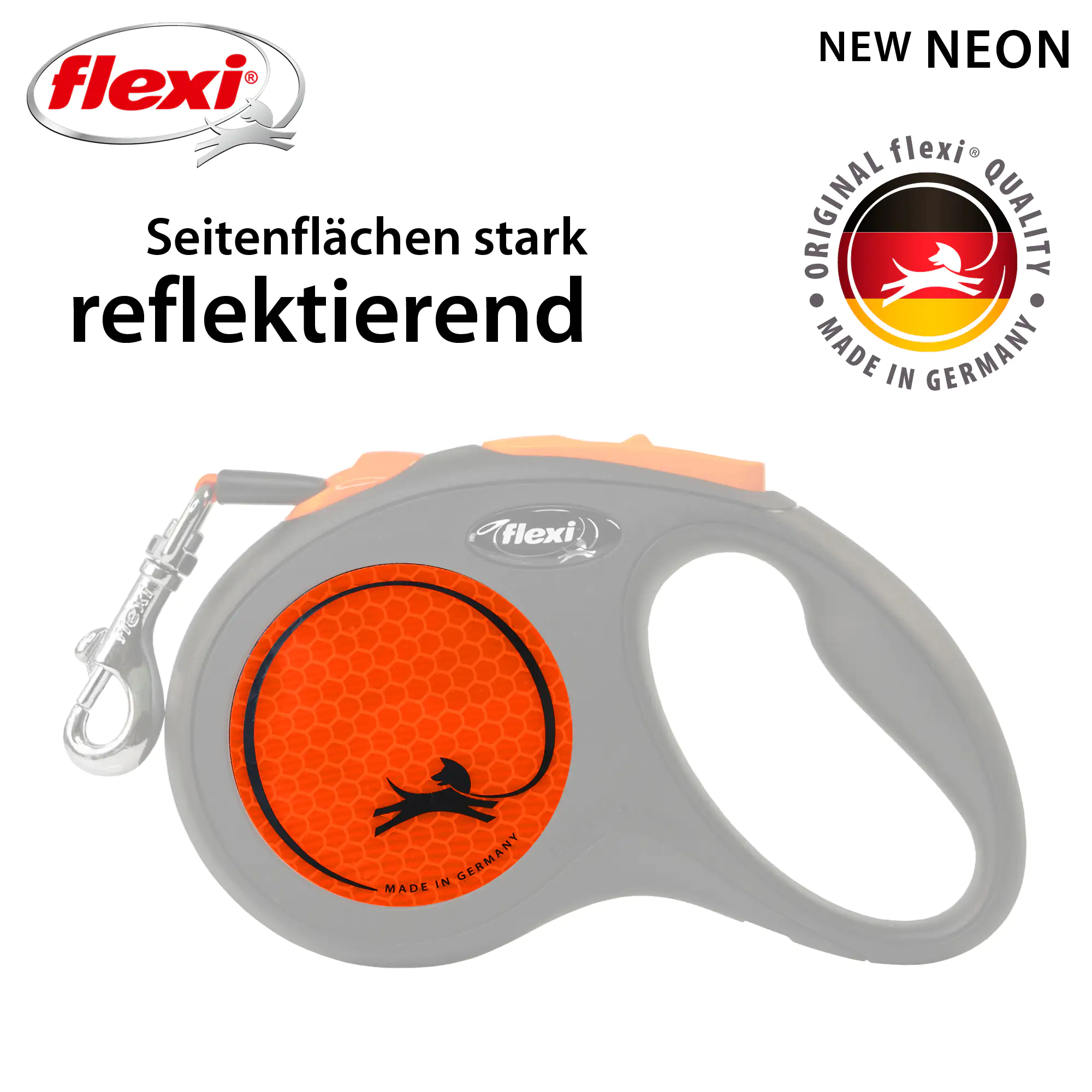 Flexi Hundeleine New Neon Gurt S neonorange