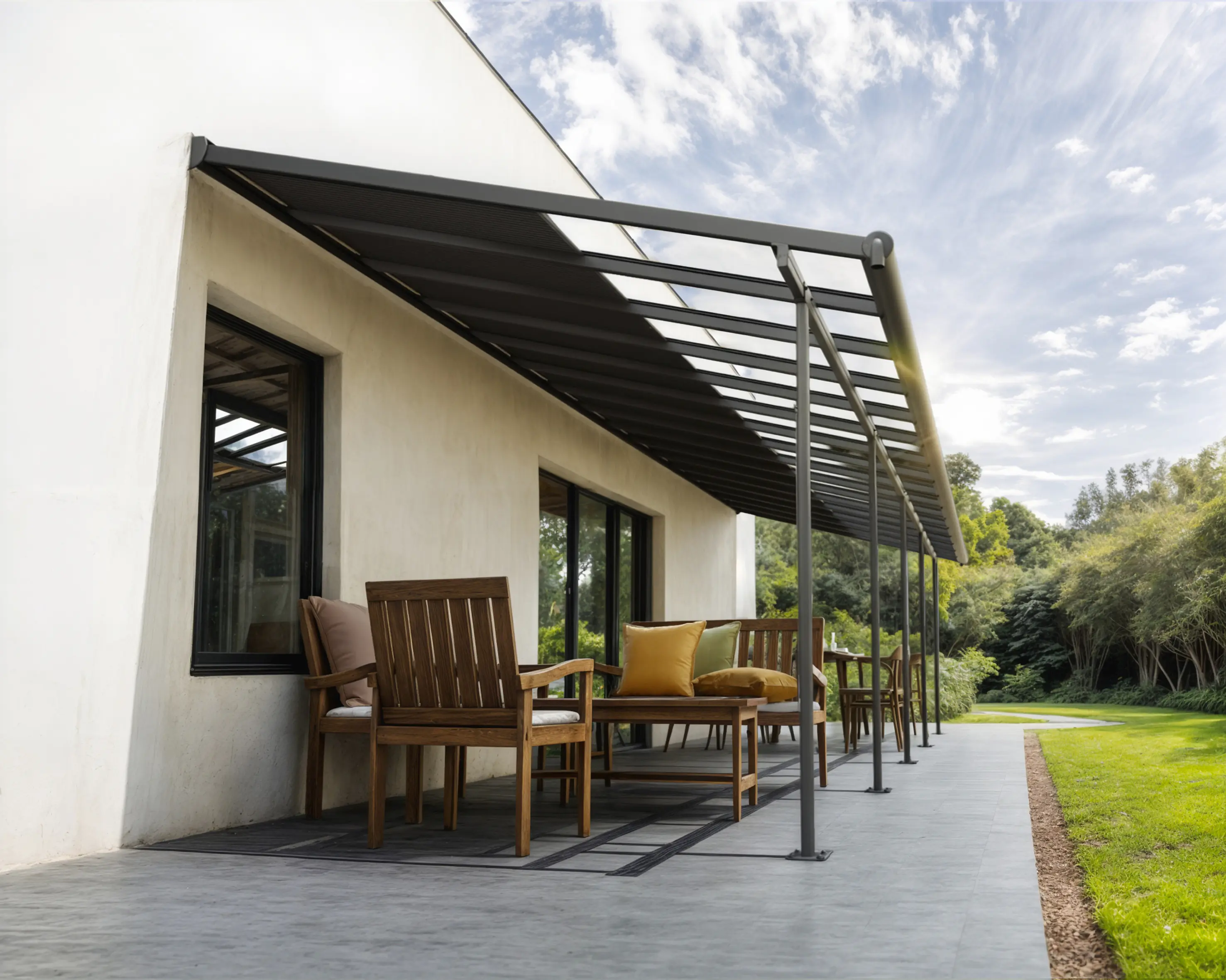 Canopia Terrassenüberdachung Sierra Cabrio 971 x 295 cm grau 