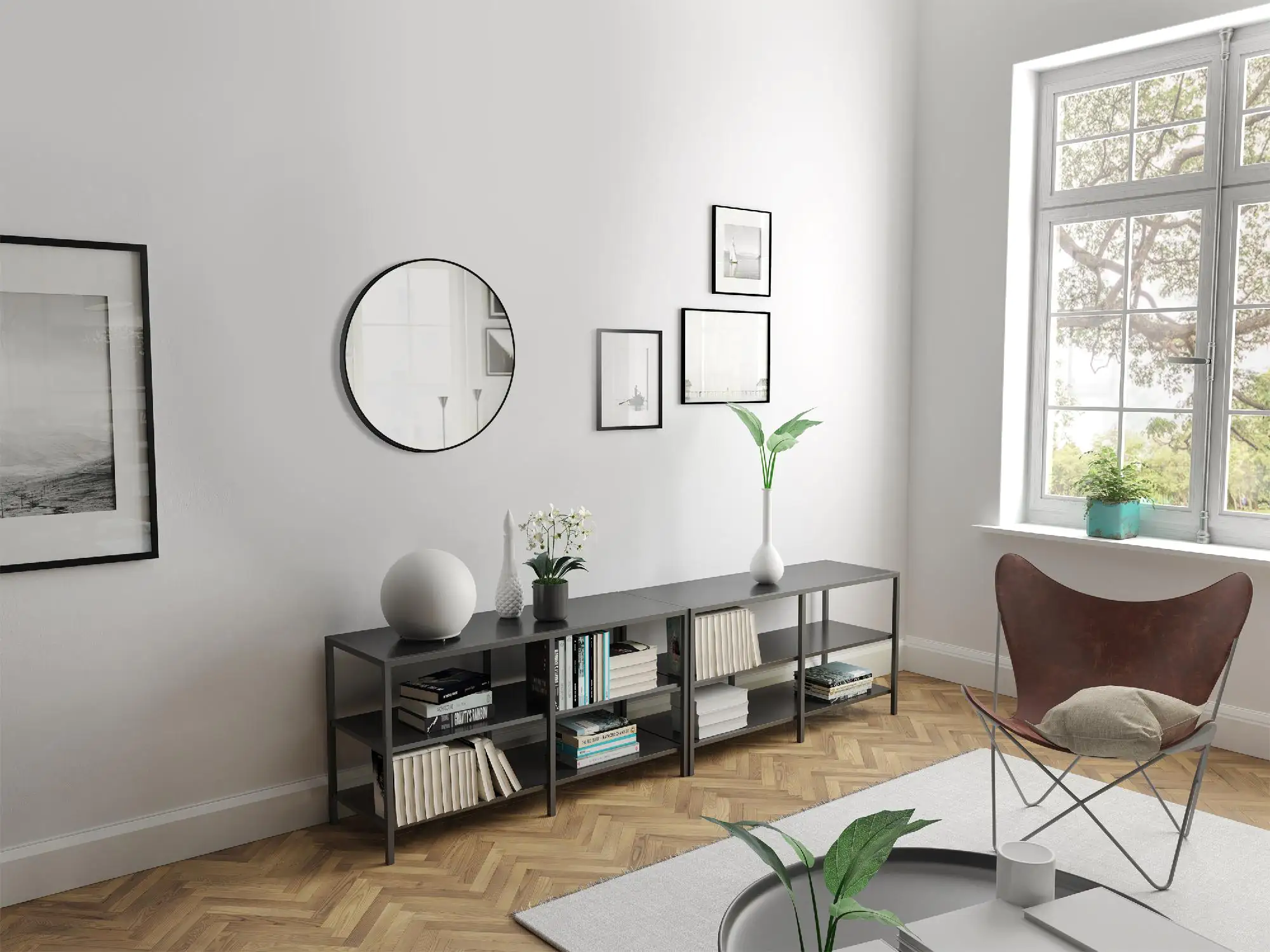 DSK Design Spiegel Black Rondo Negro Ø60 cm, schwarz