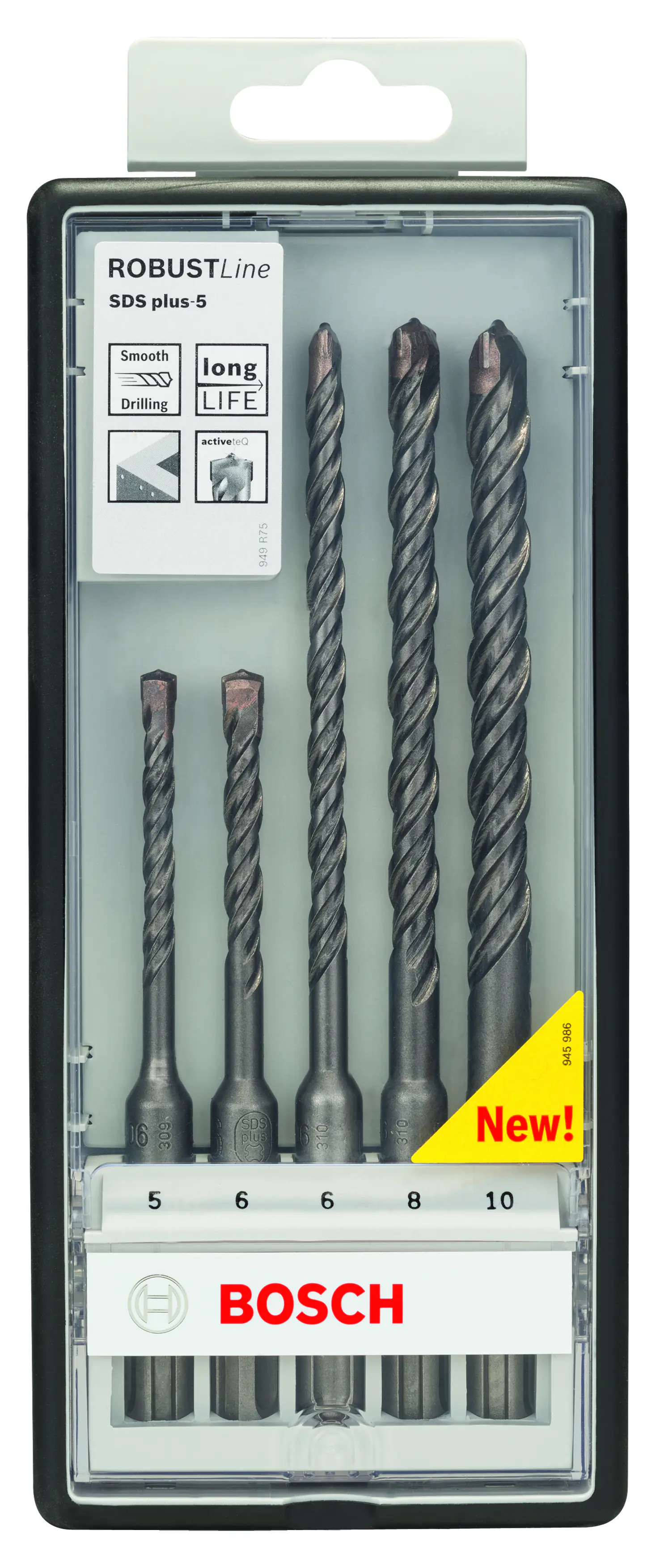 Bosch SDS plus-5 Hammerbohrer-Set Robust Line 5-teilig