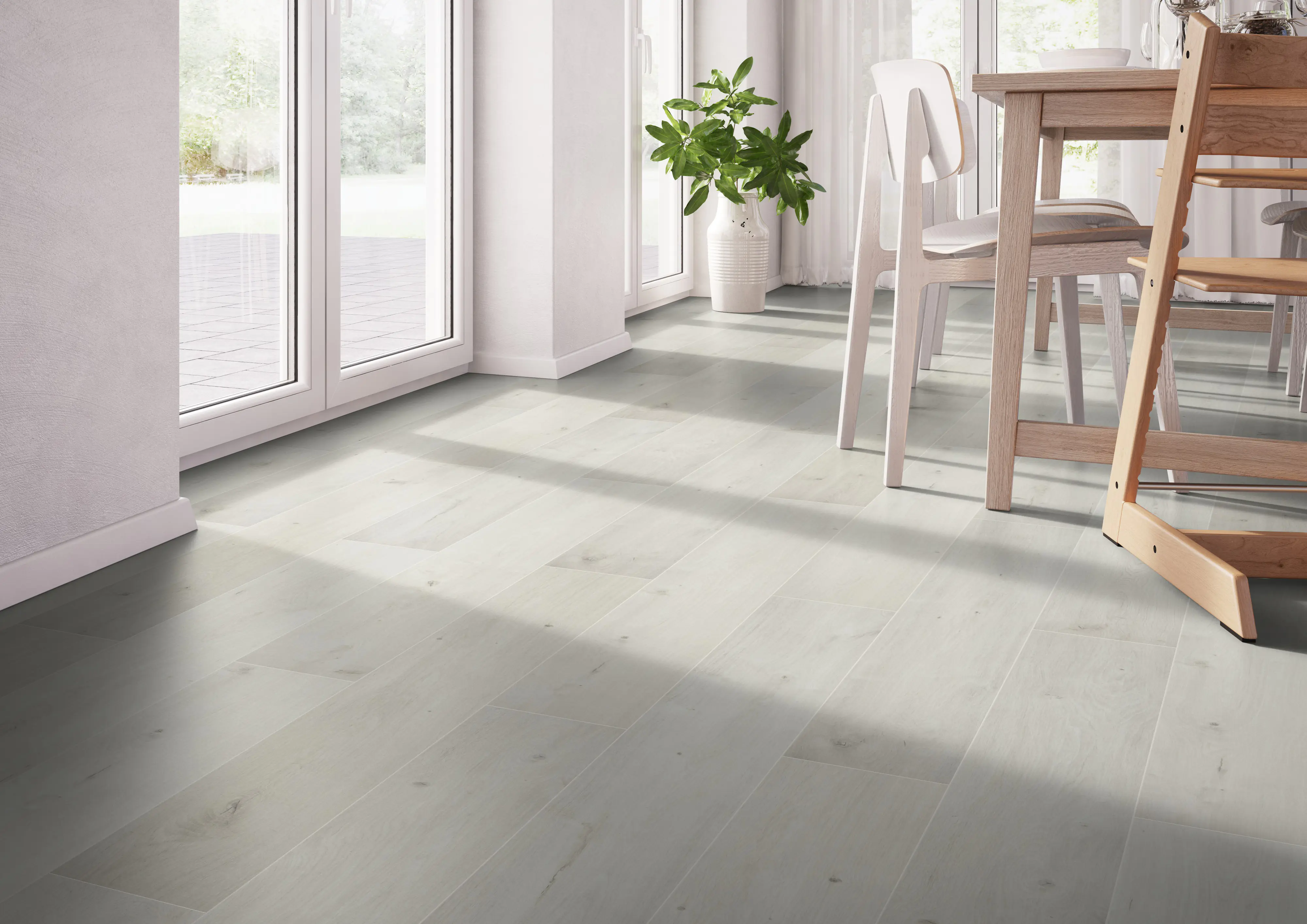 Classen Laminat Megaloc Aquaprotect 128,5 x 19,2 cm 8 mm Oak white mix