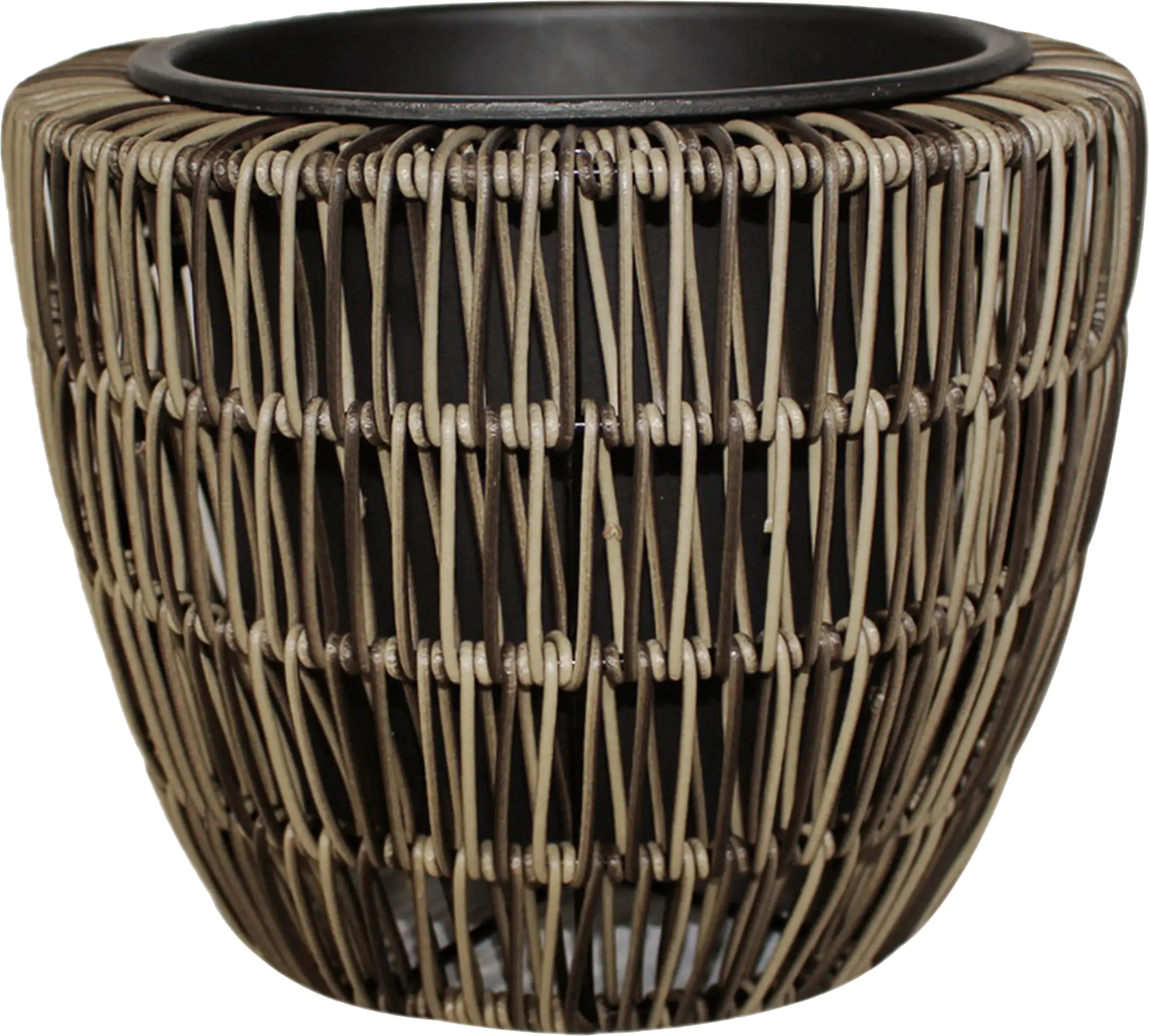 TrendLine Polyrattan Pflanztopf Ø 24 x 20 cm braun