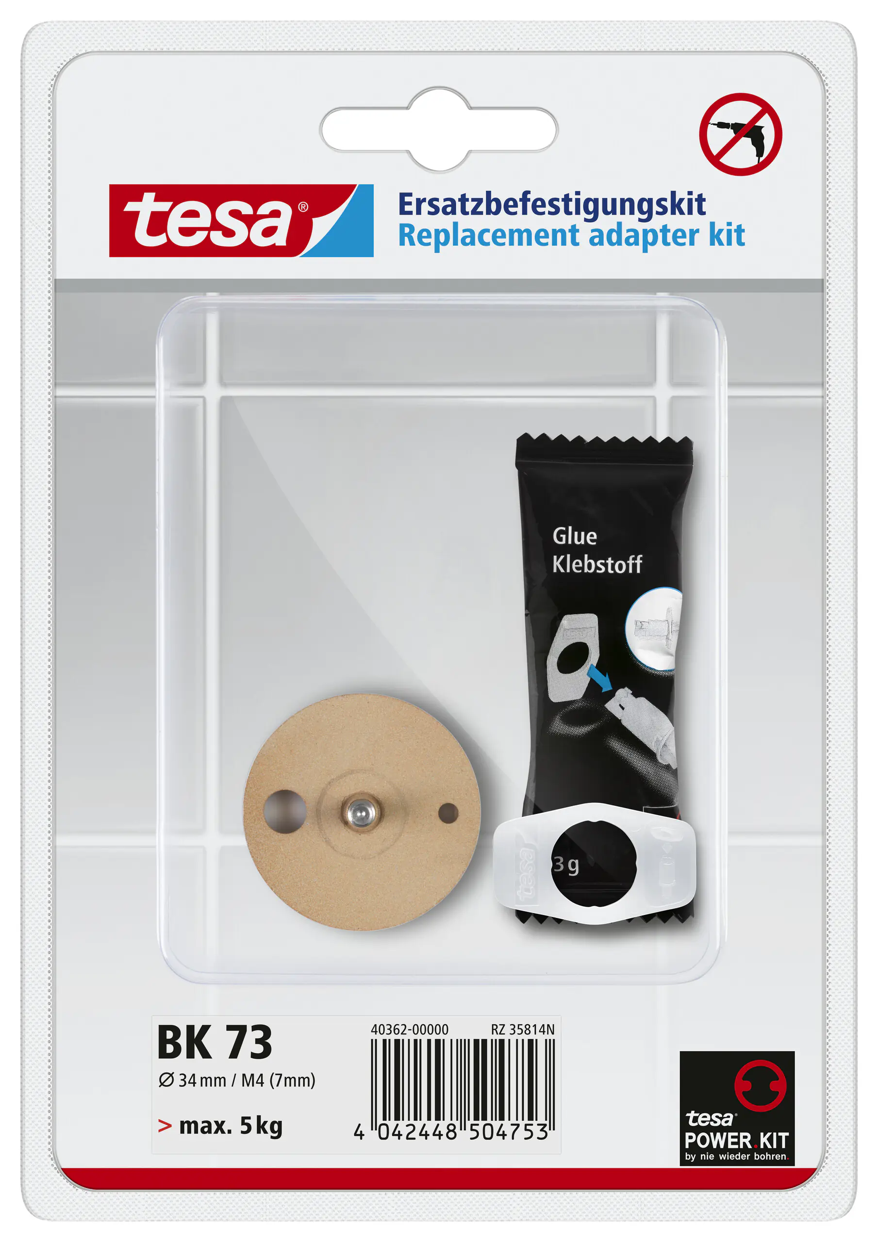 tesa Ersatzbefestigungskit BK 73