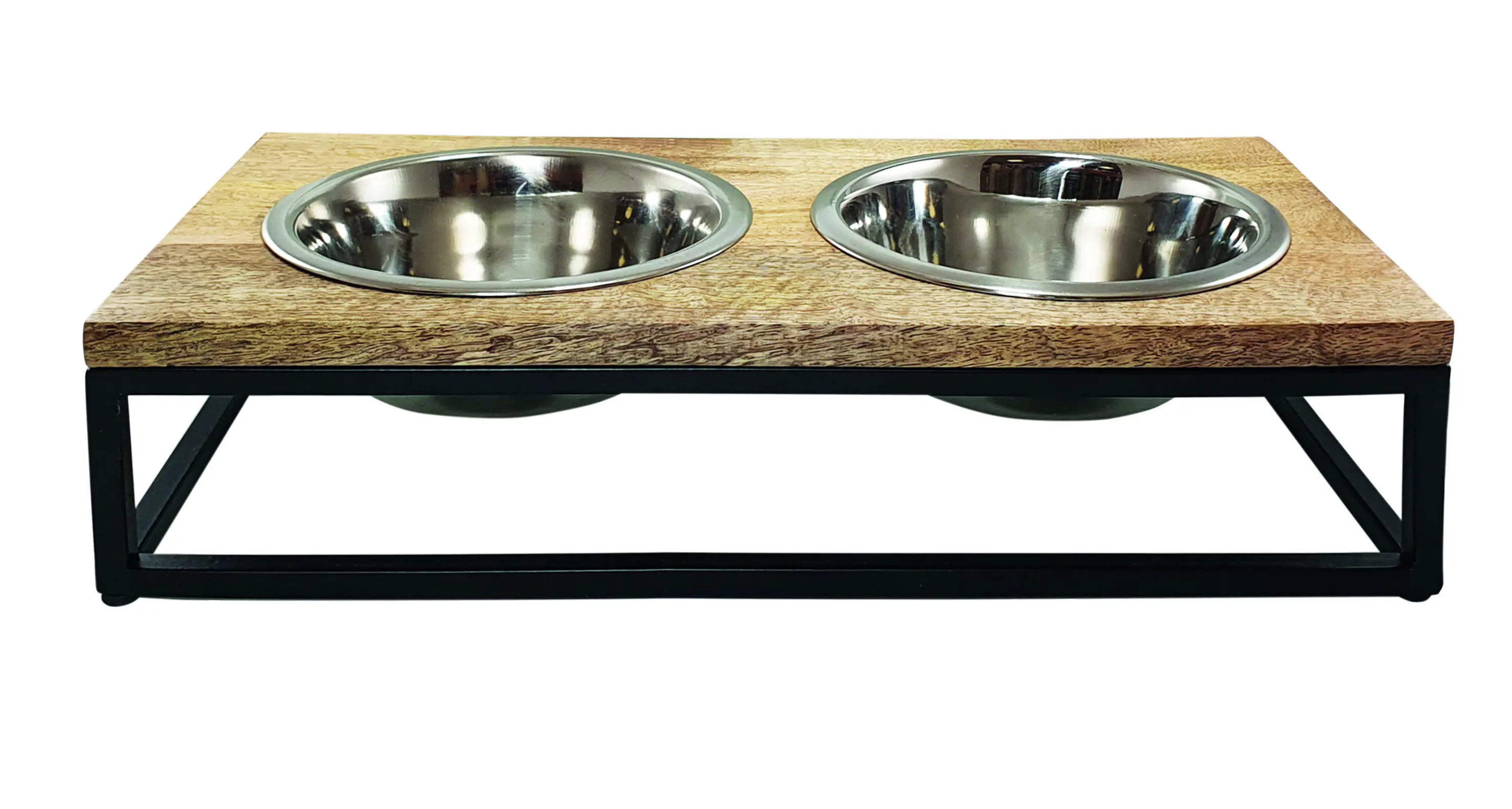 Nobby Hundenapf mit Ständer Elegant Diner 48 x 22 cm Holz/Metall