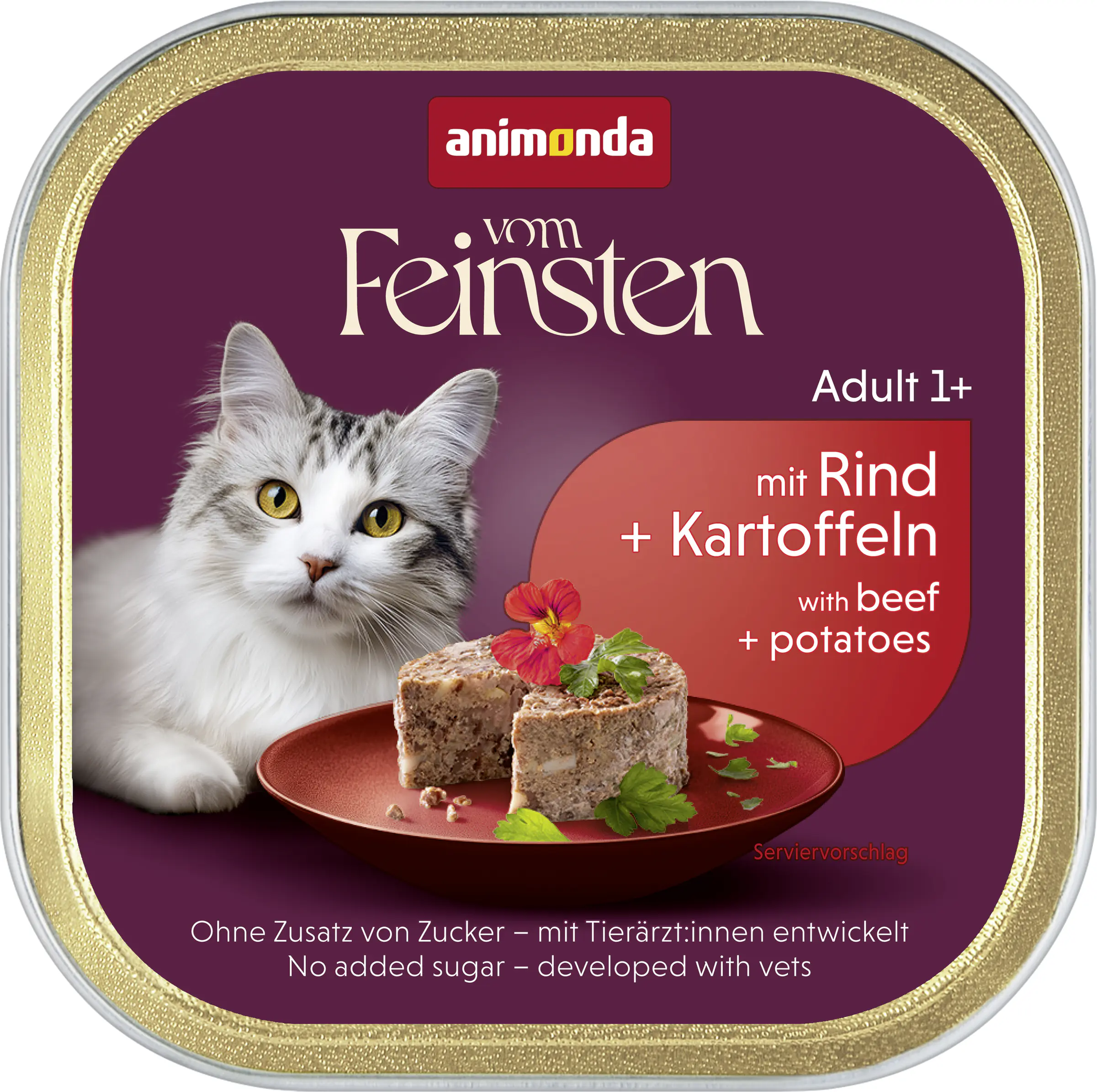 Animonda vom Feinsten Katzennassfutter Adult 100 g Rind & Kartoffeln
