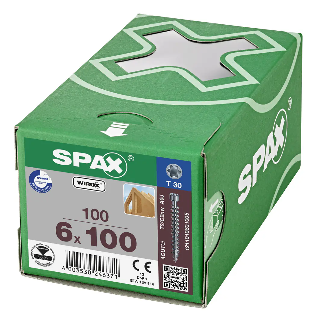 Spax Holzbauschrauben 6.0 x 100 mm TX 30 Zylinderkopf - 100 Stk.